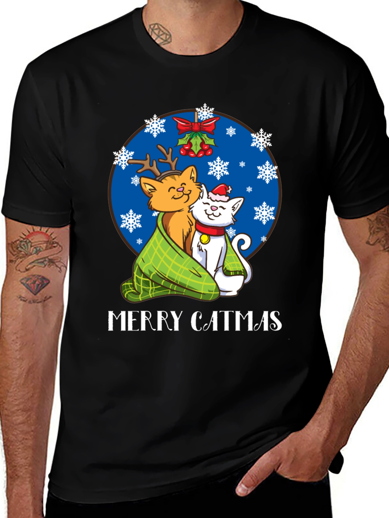 Variant 2 of Merry Catmas Holiday T-Shirt
