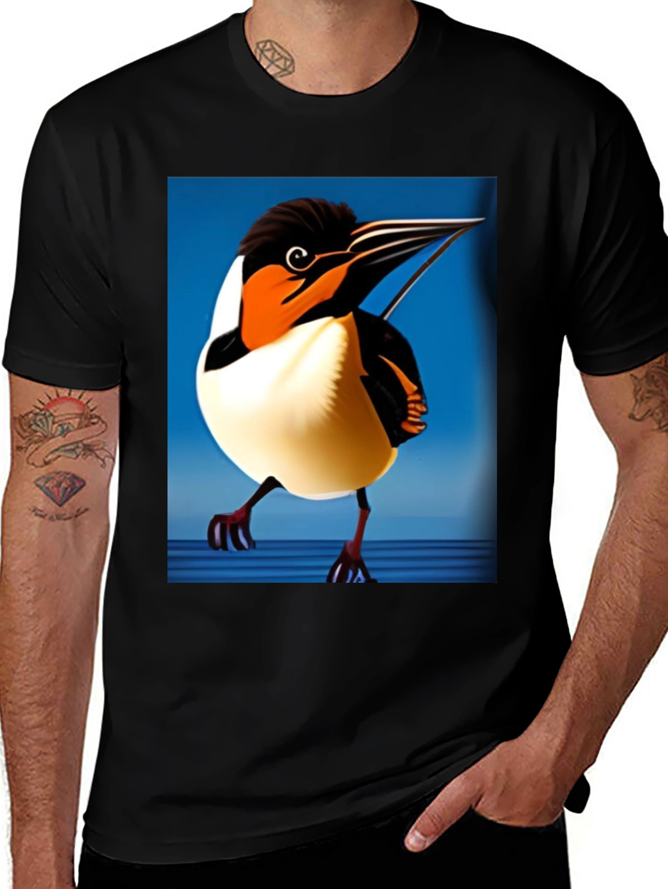 Variant 23 of Bird Graphic T-Shirt - Men's Casual Tee