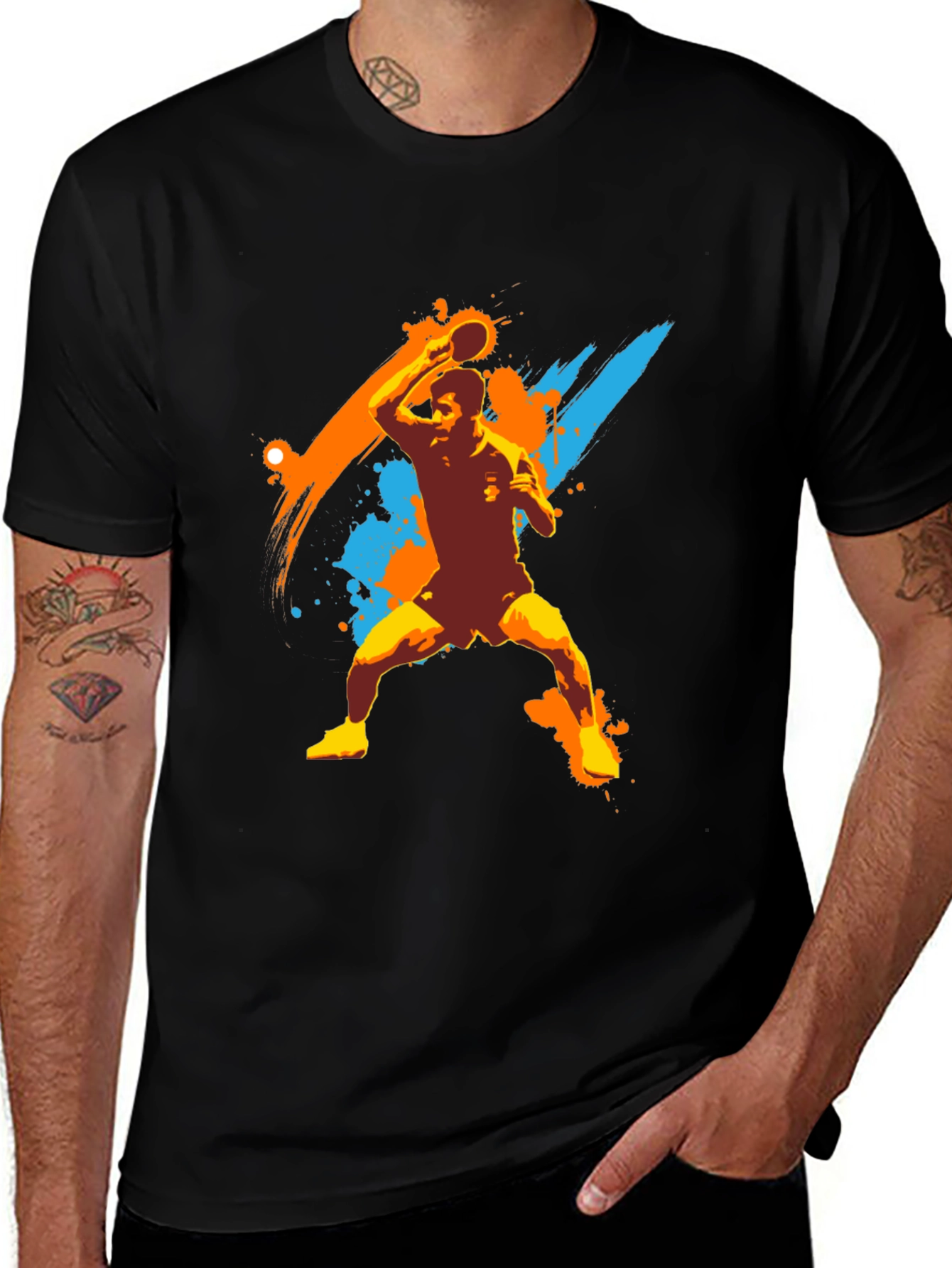 Variant 21 of Table Tennis Player Graphic T-Shirt