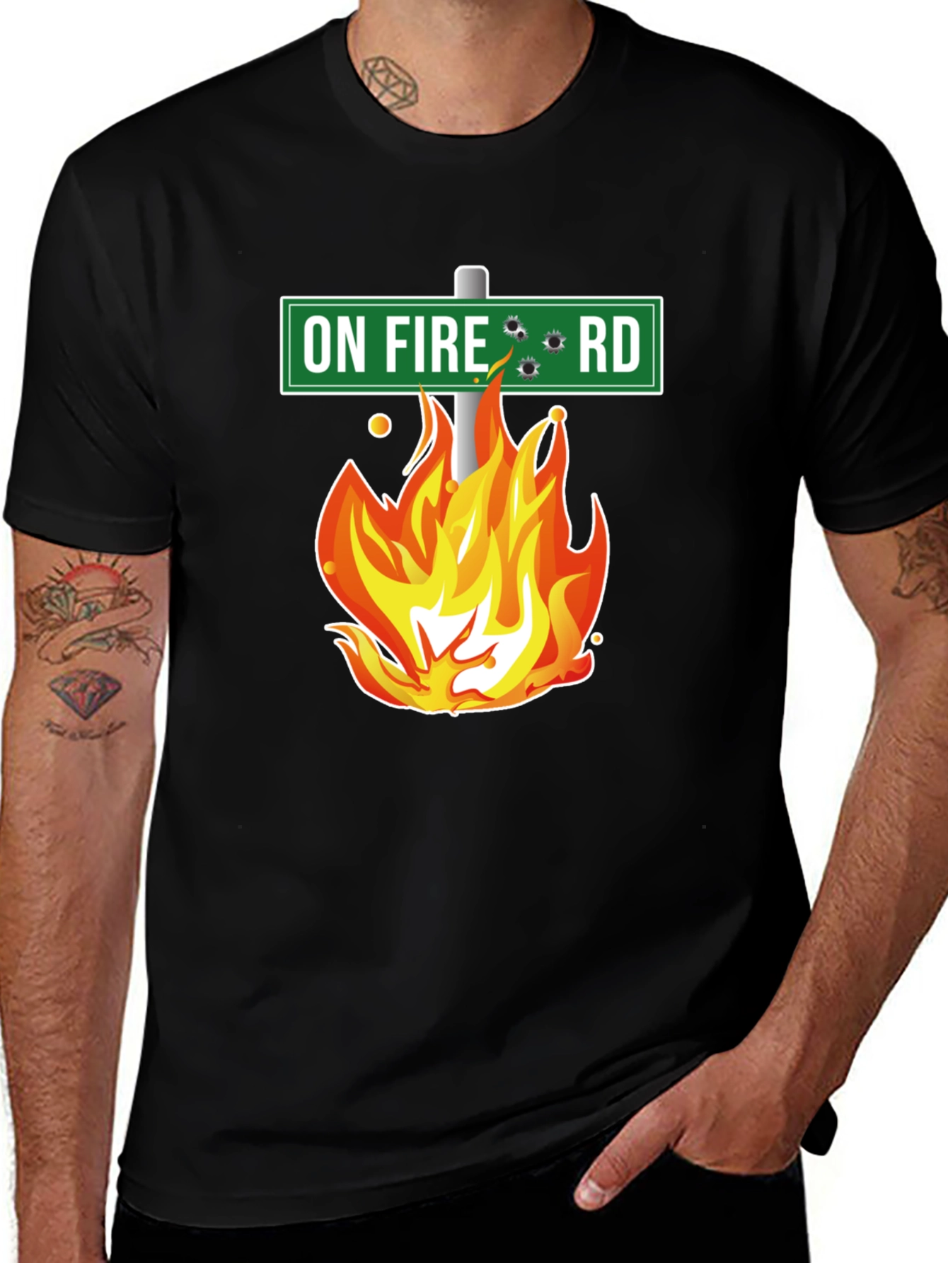 Variant 26 of On Fire Road T-Shirt - Graphic Tee