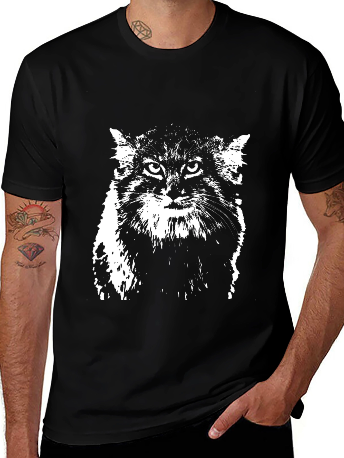 Variant 20 of Wild Cat Graphic Tee - Unique Animal Shirt