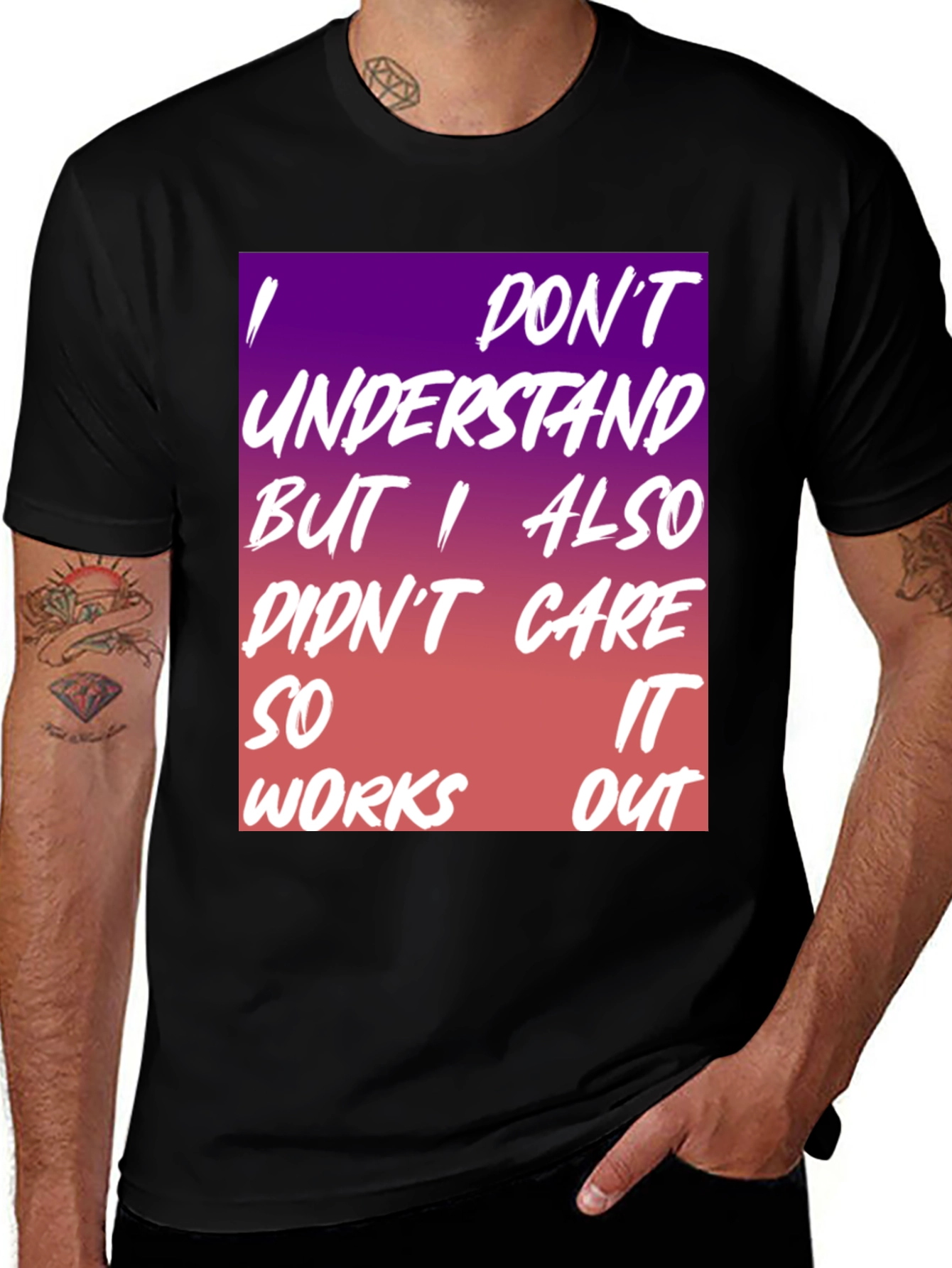 Black I Don't Understand Graphic Tee main image