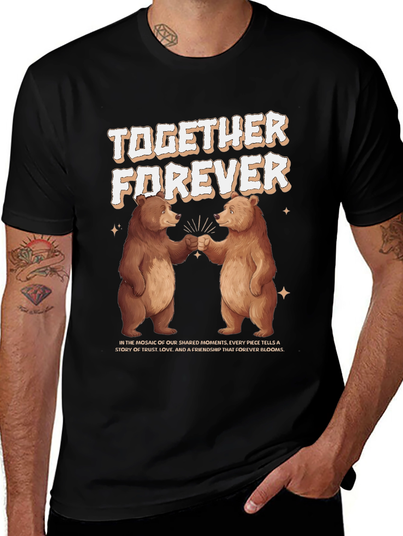 Together Forever Bear Graphic T-Shirt