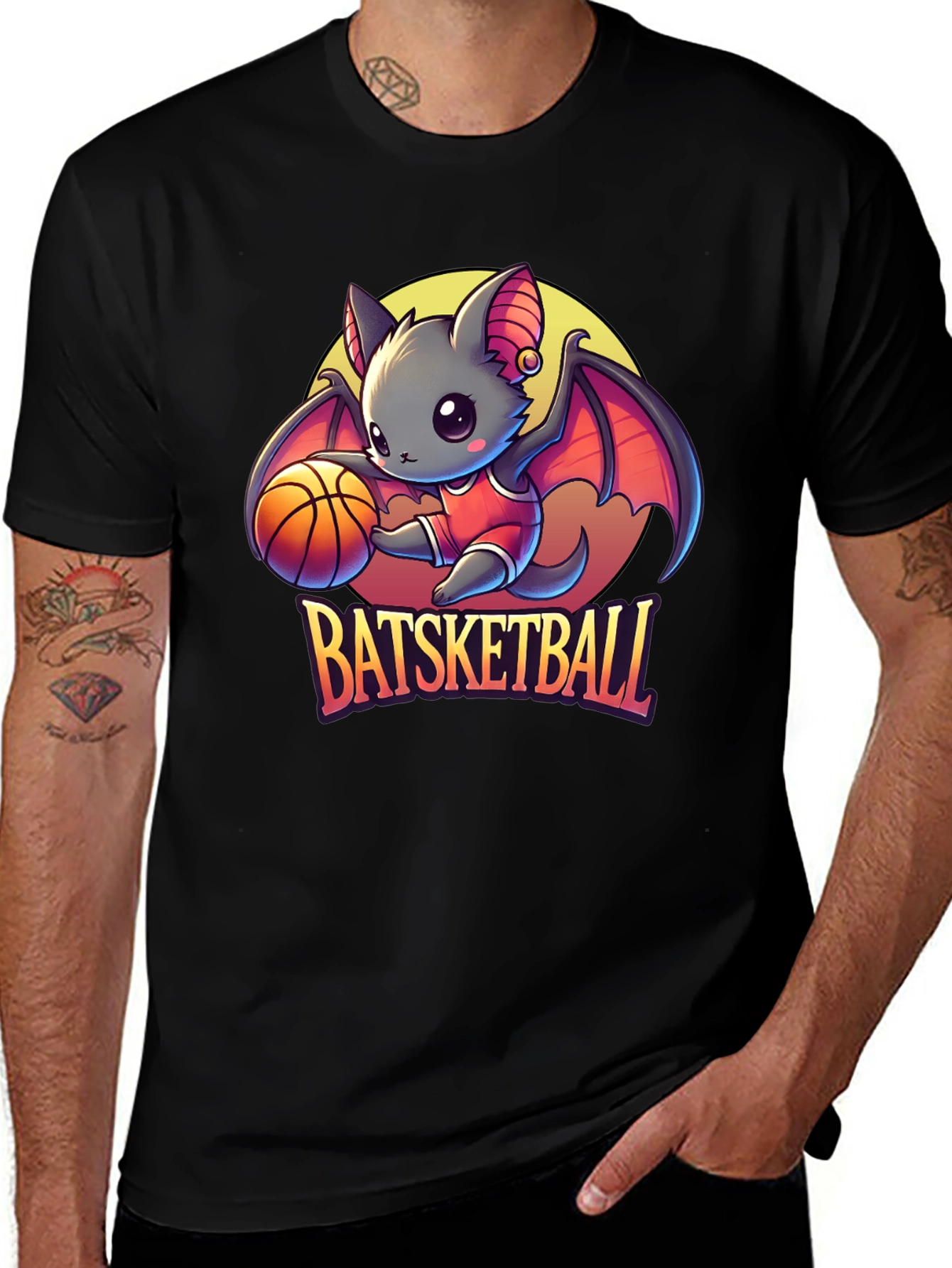 Variant 7 of Batsketball Graphic Tee