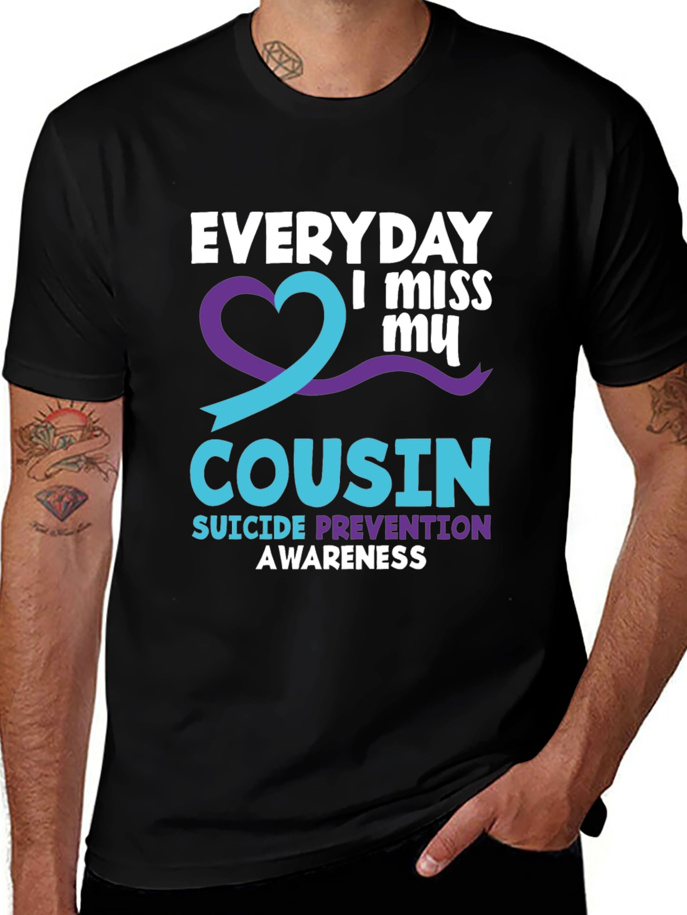 Everyday I Miss My Cousin Suicide Awareness T-Shirt