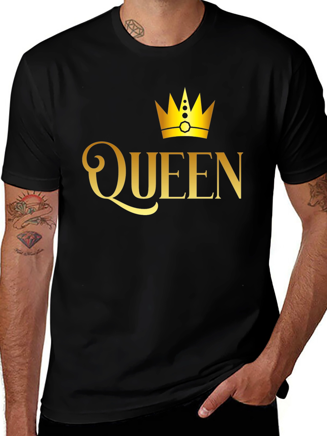 Queen Graphic Tee - Gold Print