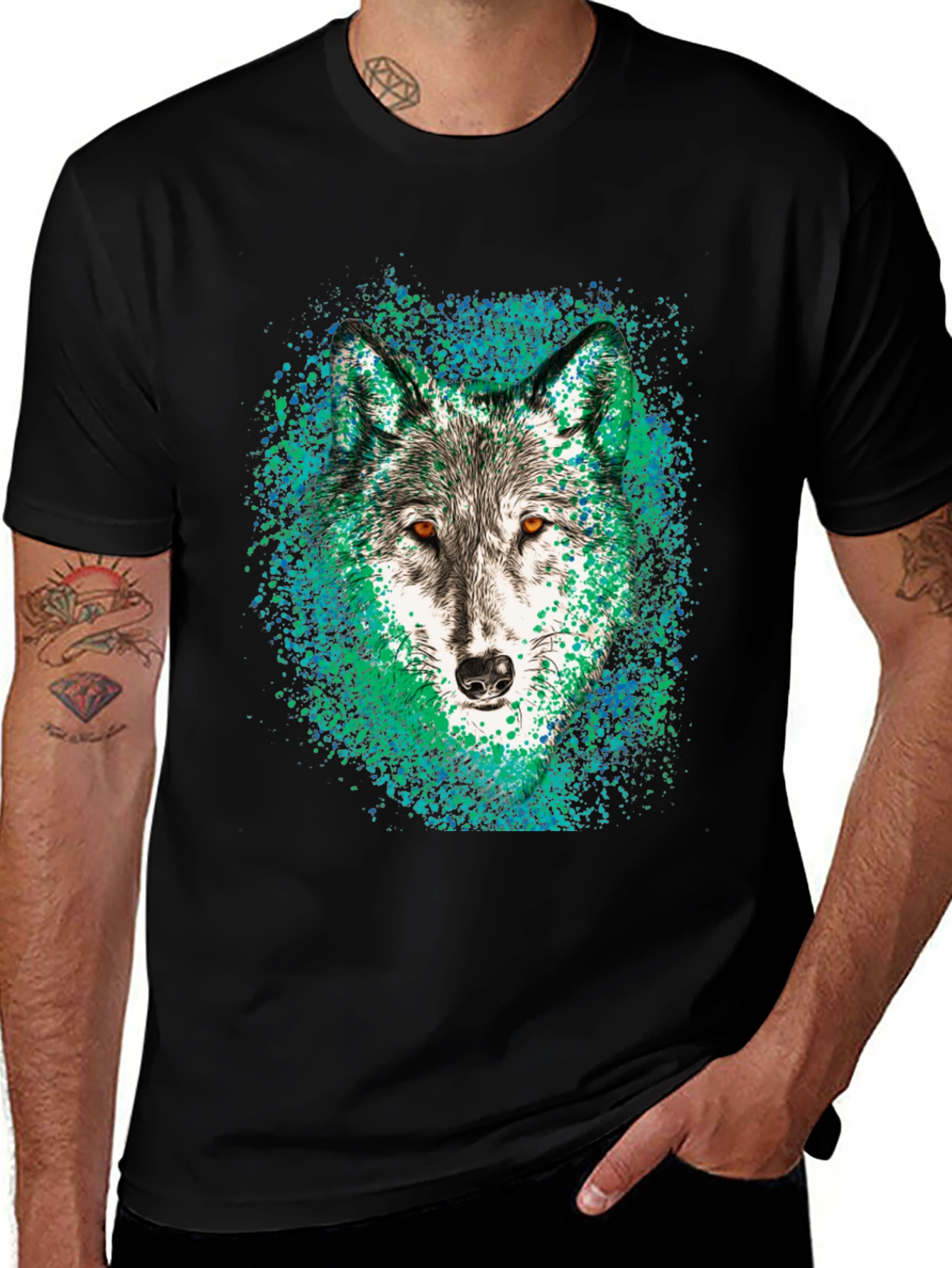 Variant 15 of Wolf Graphic T-Shirt - Urban Style Tee