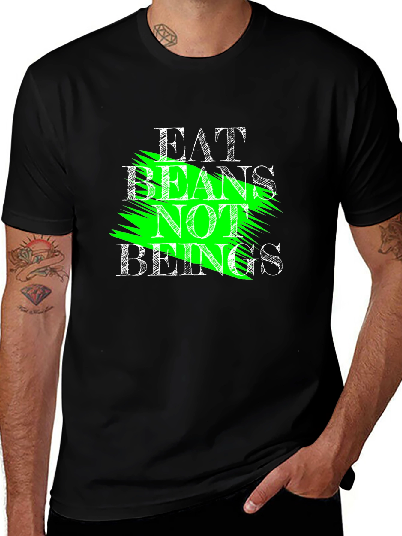Variant 2 of Eat Beans Not Beings Graphic Tee