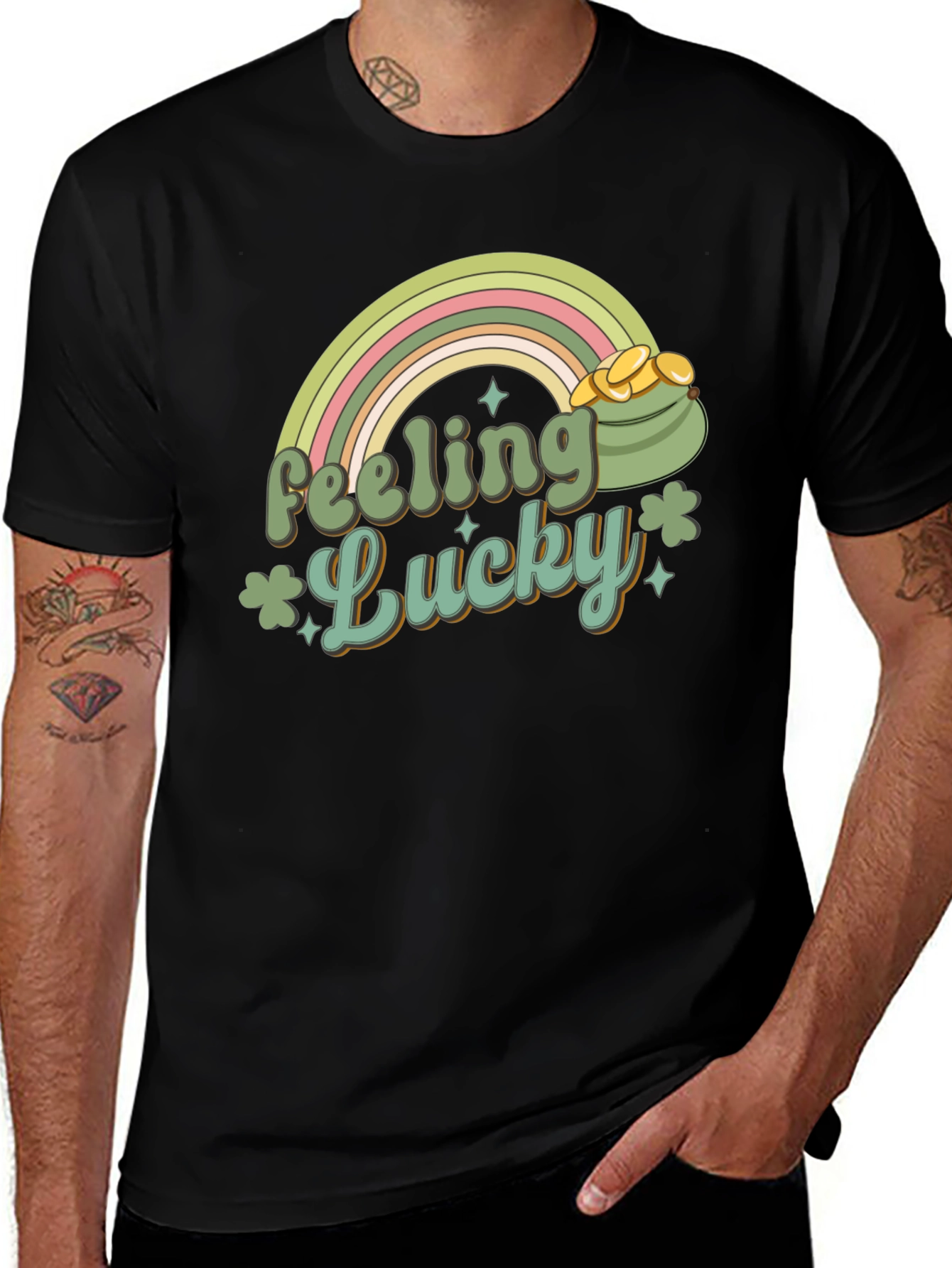 Feeling Lucky Graphic Tee St. Patrick's Day T-Shirt