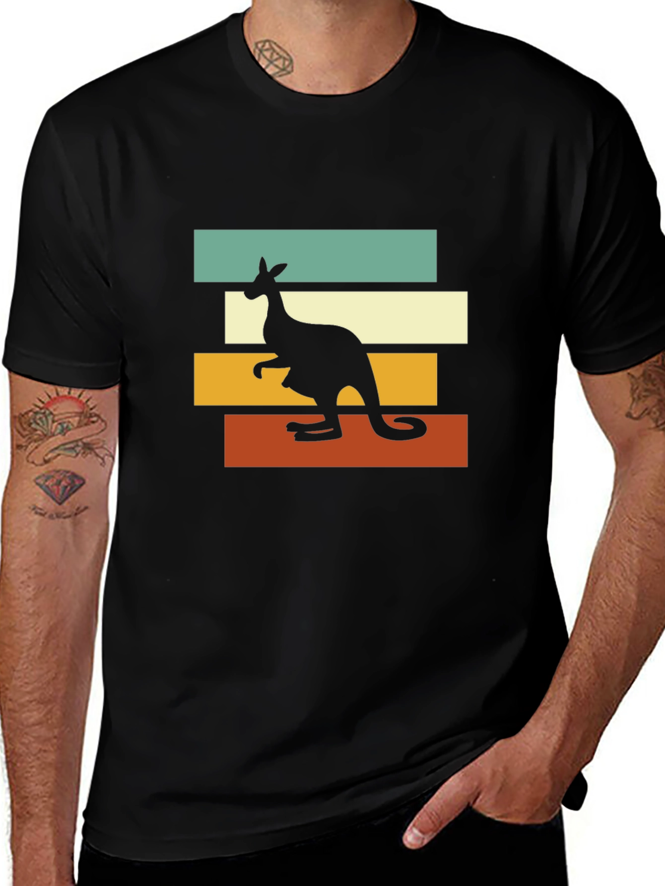 Variant 21 of Retro Kangaroo T-Shirt - Vintage Style Aussie Tee