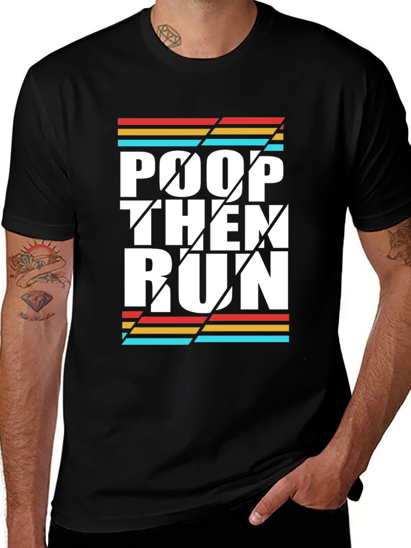 Variant 23 of Poop Then Run Graphic Tee