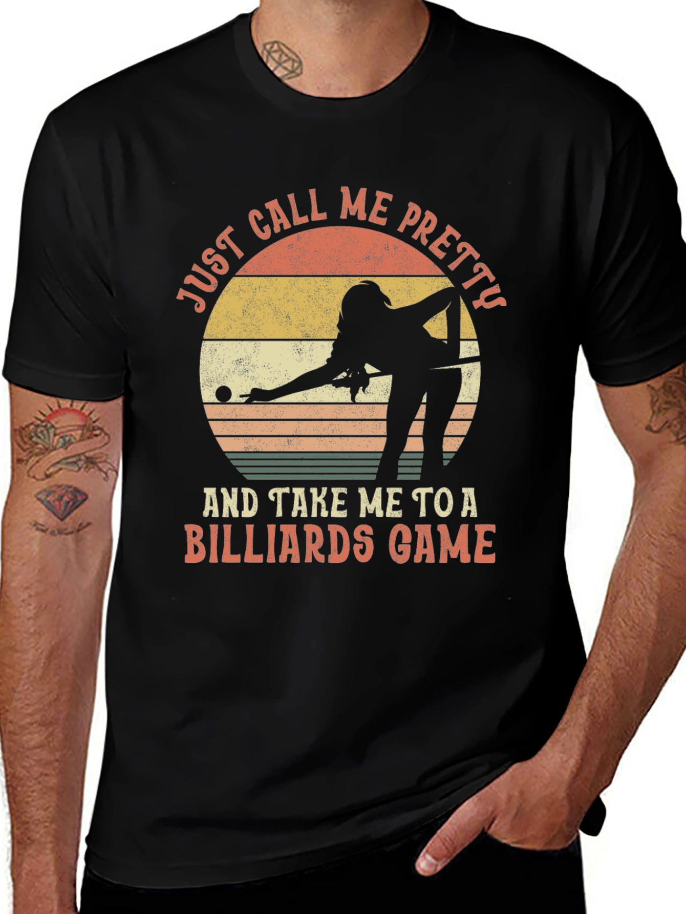 Variant 23 of Billiards Player Graphic Tee - Just Call Me Pretty
