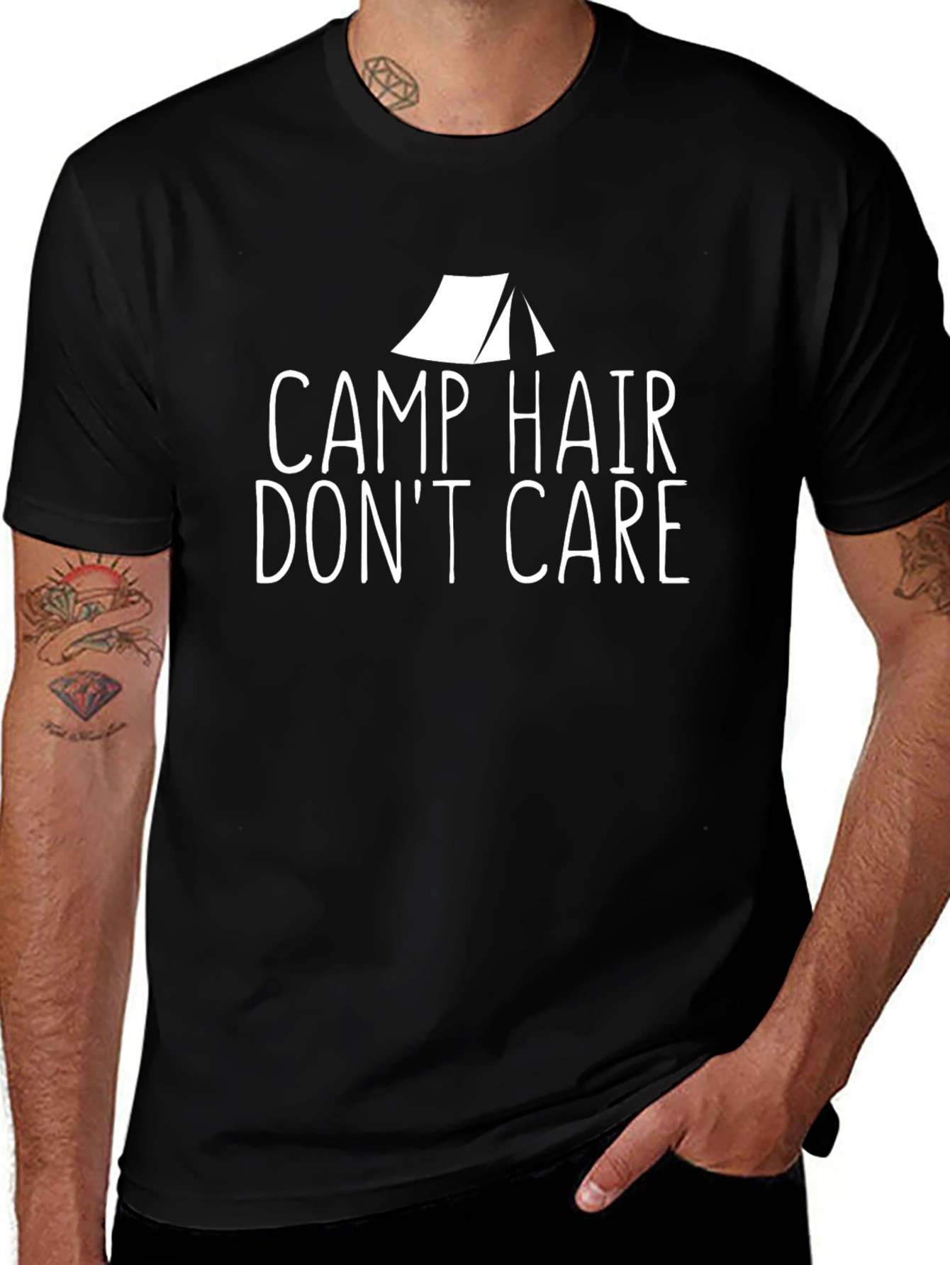 Variant 14 of Camp Hair Don't Care Graphic Tee