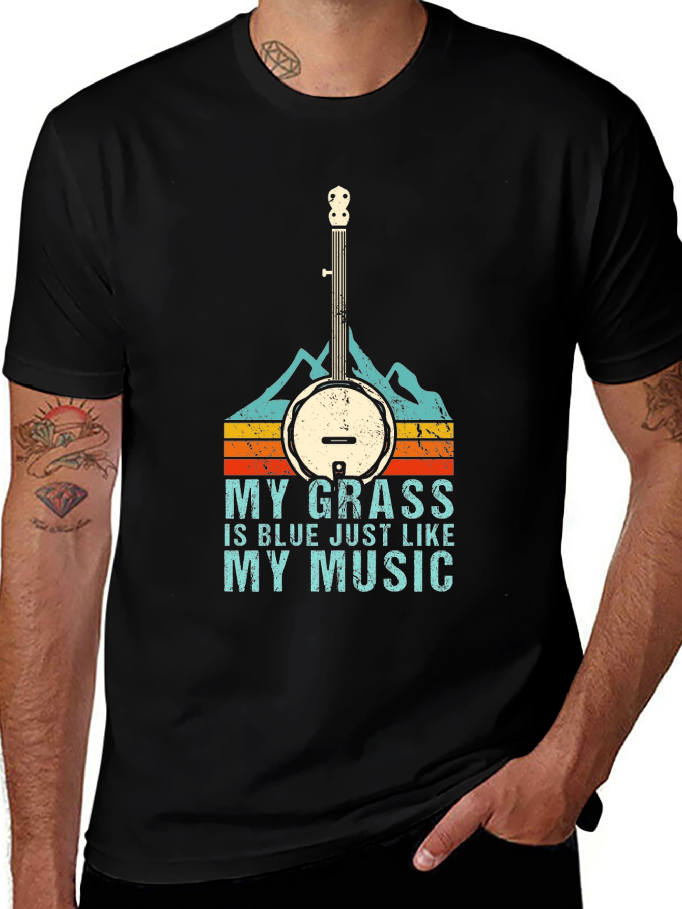 Variant 16 of Bluegrass Music T-Shirt: My Grass is Blue