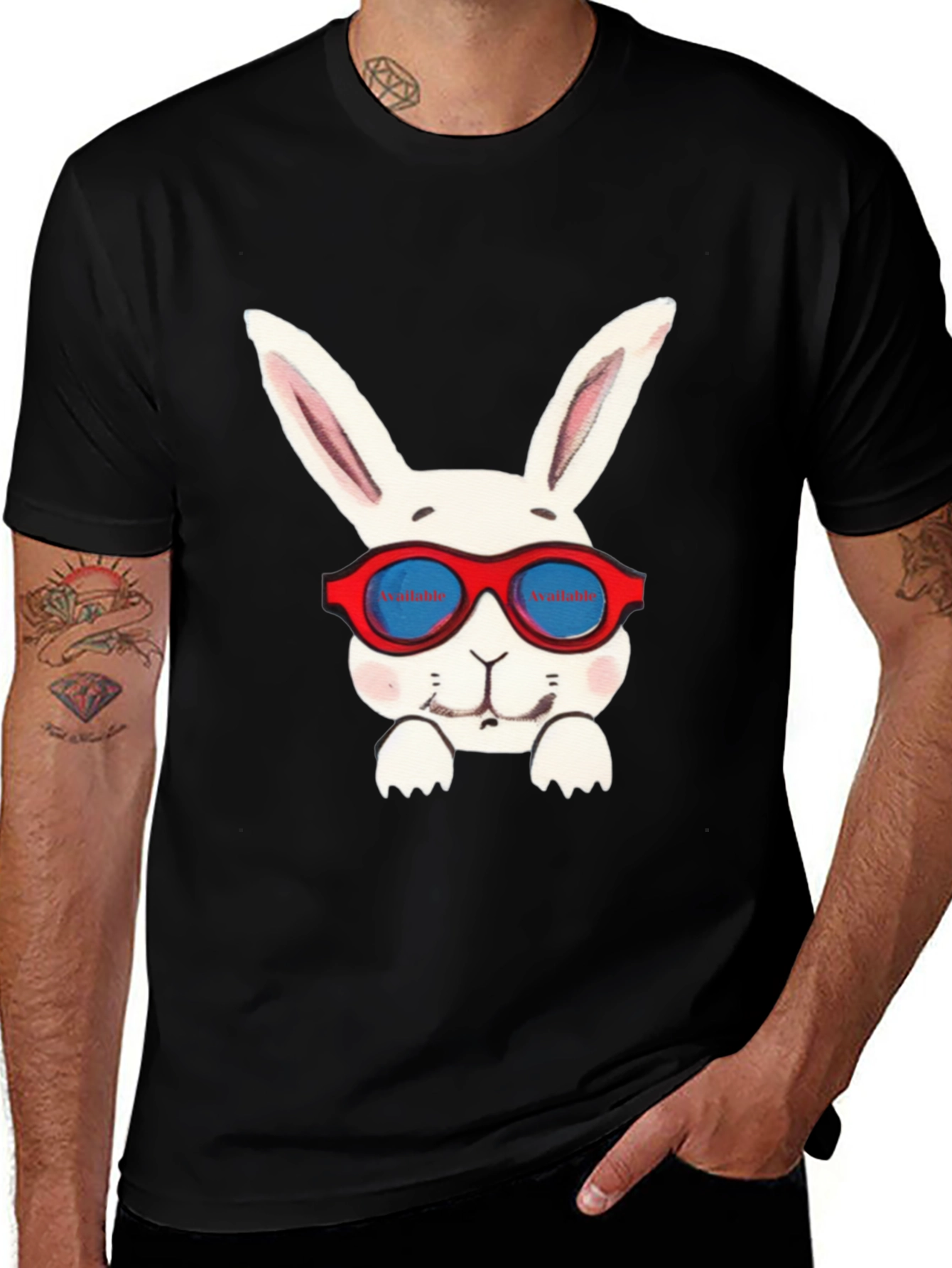 Variant 11 of Cool Rabbit Graphic Tee - Quirky Unisex T-Shirt