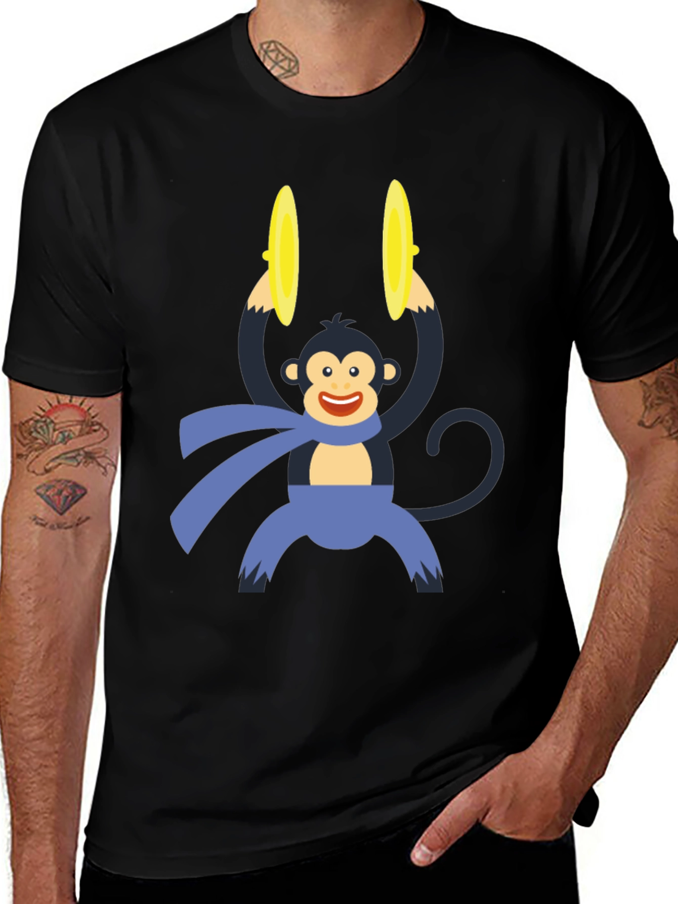 Variant 12 of Monkey Cymbals Graphic Tee - Fun & Unique Design