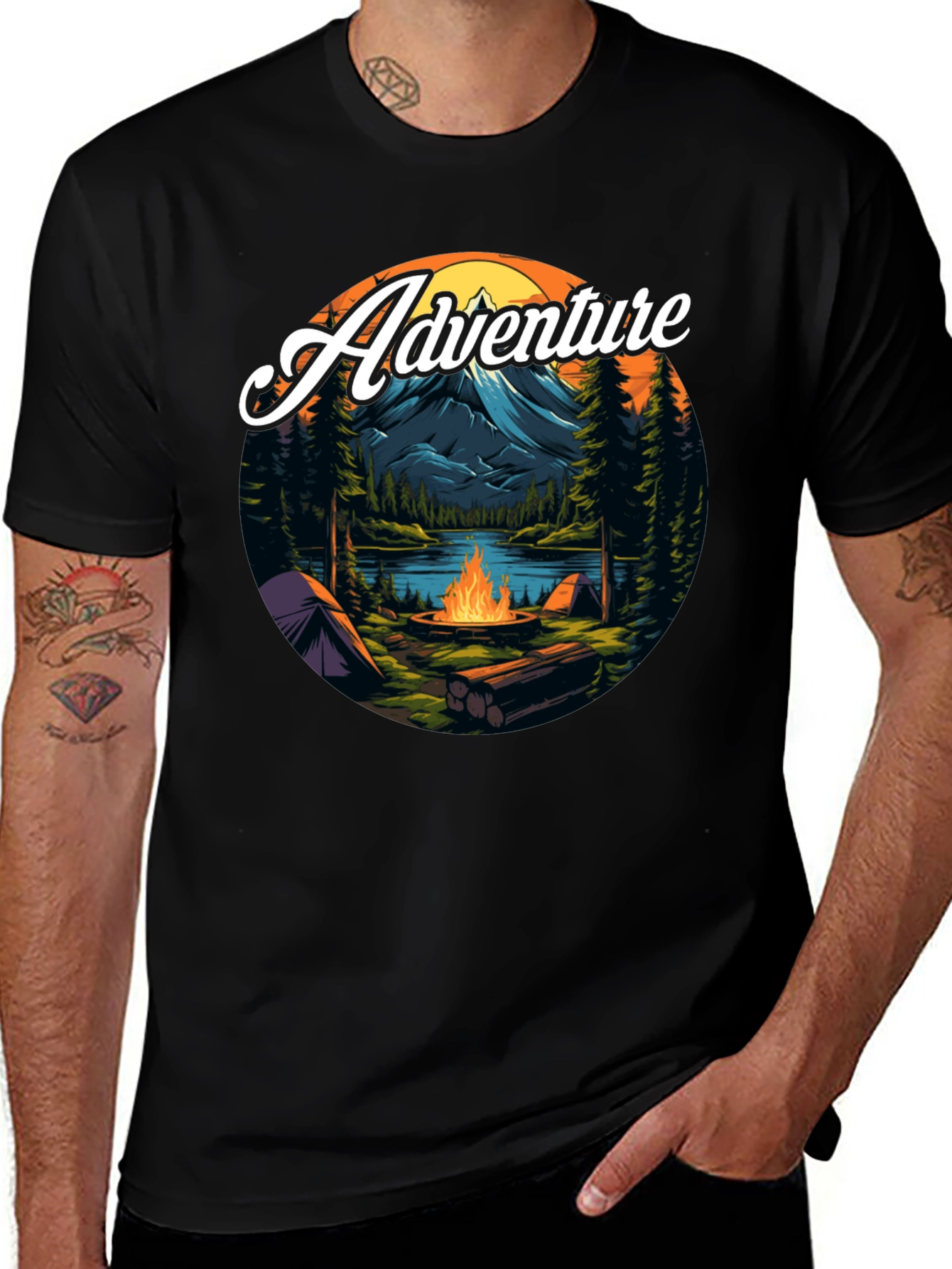 Variant 16 of Adventure Camping Graphic Tee