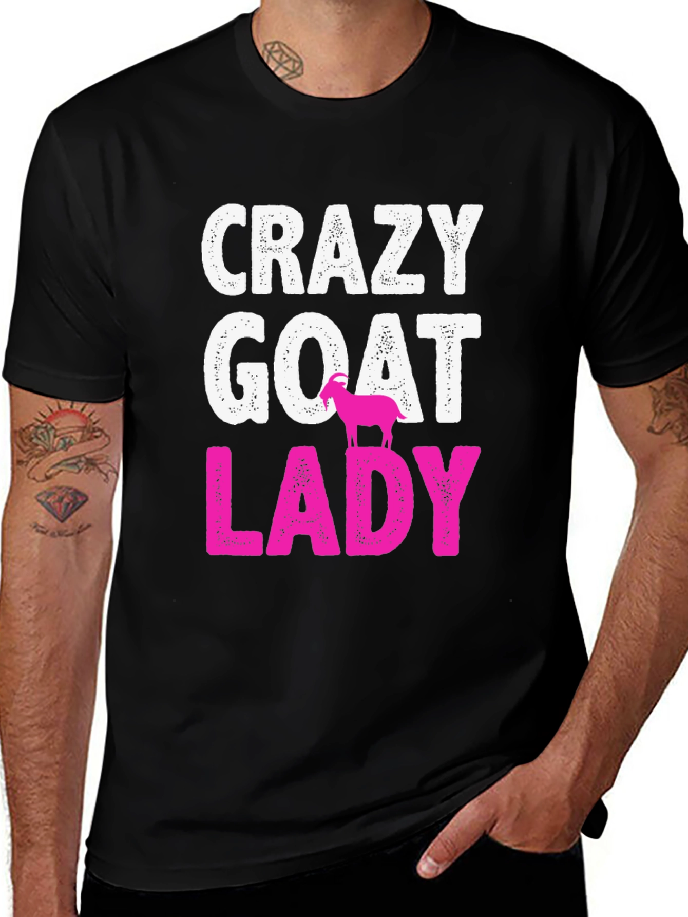 Variant 28 of Crazy Goat Lady Graphic T-Shirt