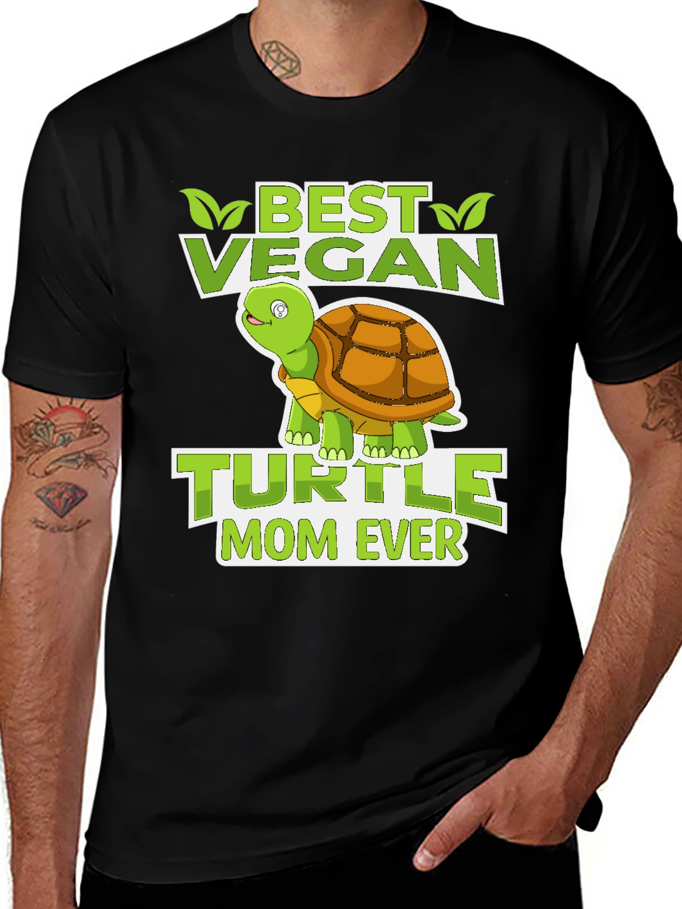 Variant 28 of Vegan Turtle Mom Ever Graphic Tee