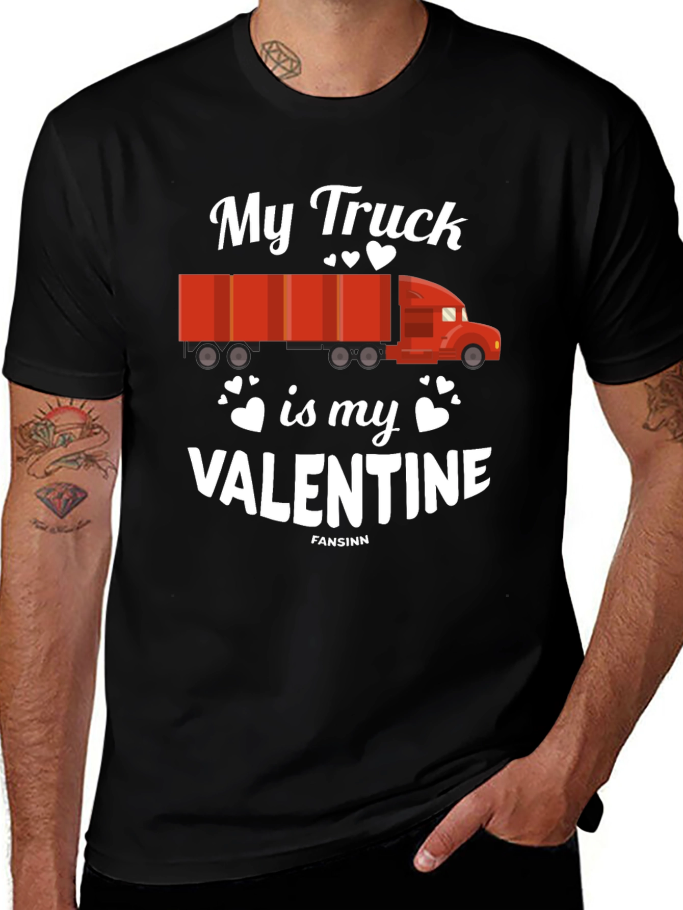 Variant 20 of My Truck Is My Valentine T-Shirt - Driver's Valentine
