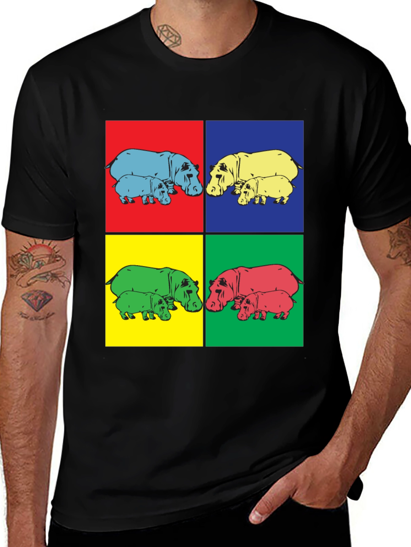 Pop Art Hippo T-Shirt