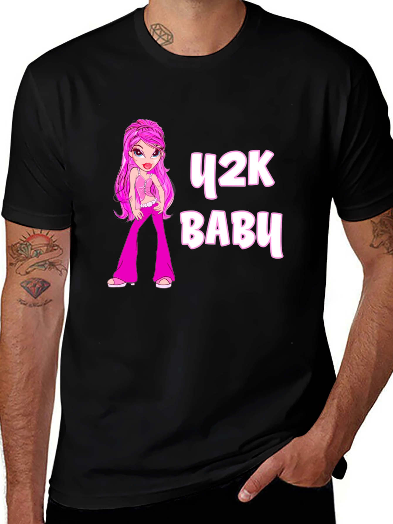 Variant 22 of Y2K Baby Graphic Tee - Black