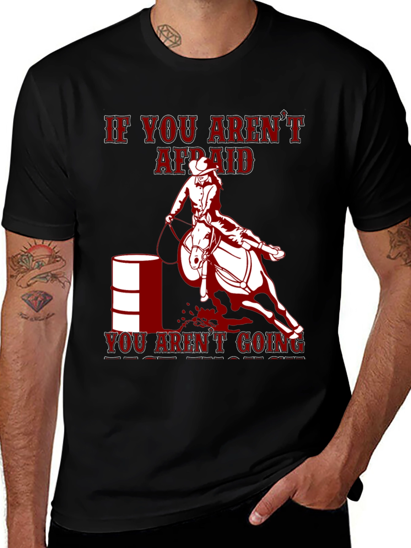 Variant 11 of Cowgirl Barrel Racing Graphic Tee