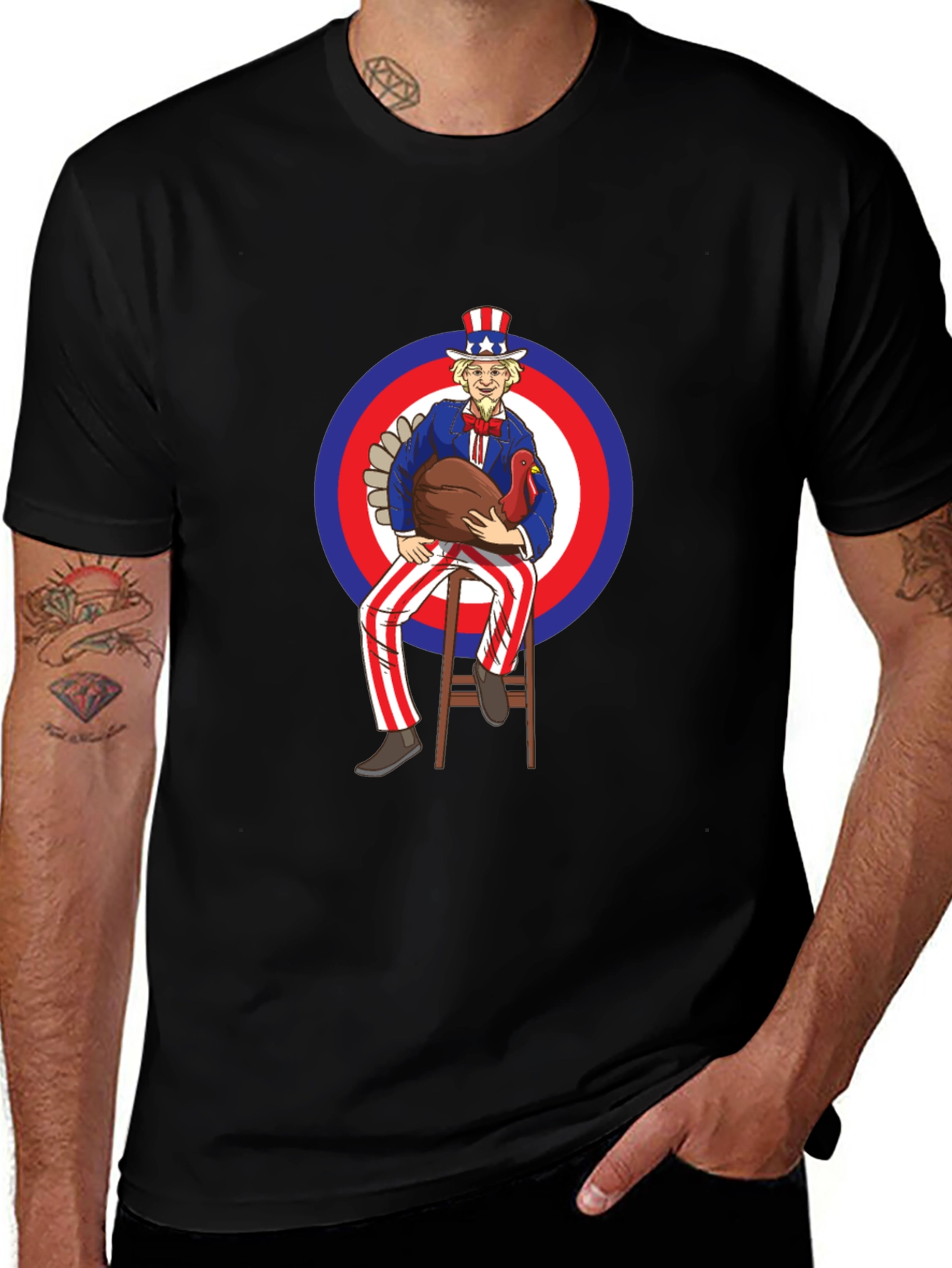 Uncle Sam Turkey Thanksgiving T-Shirt