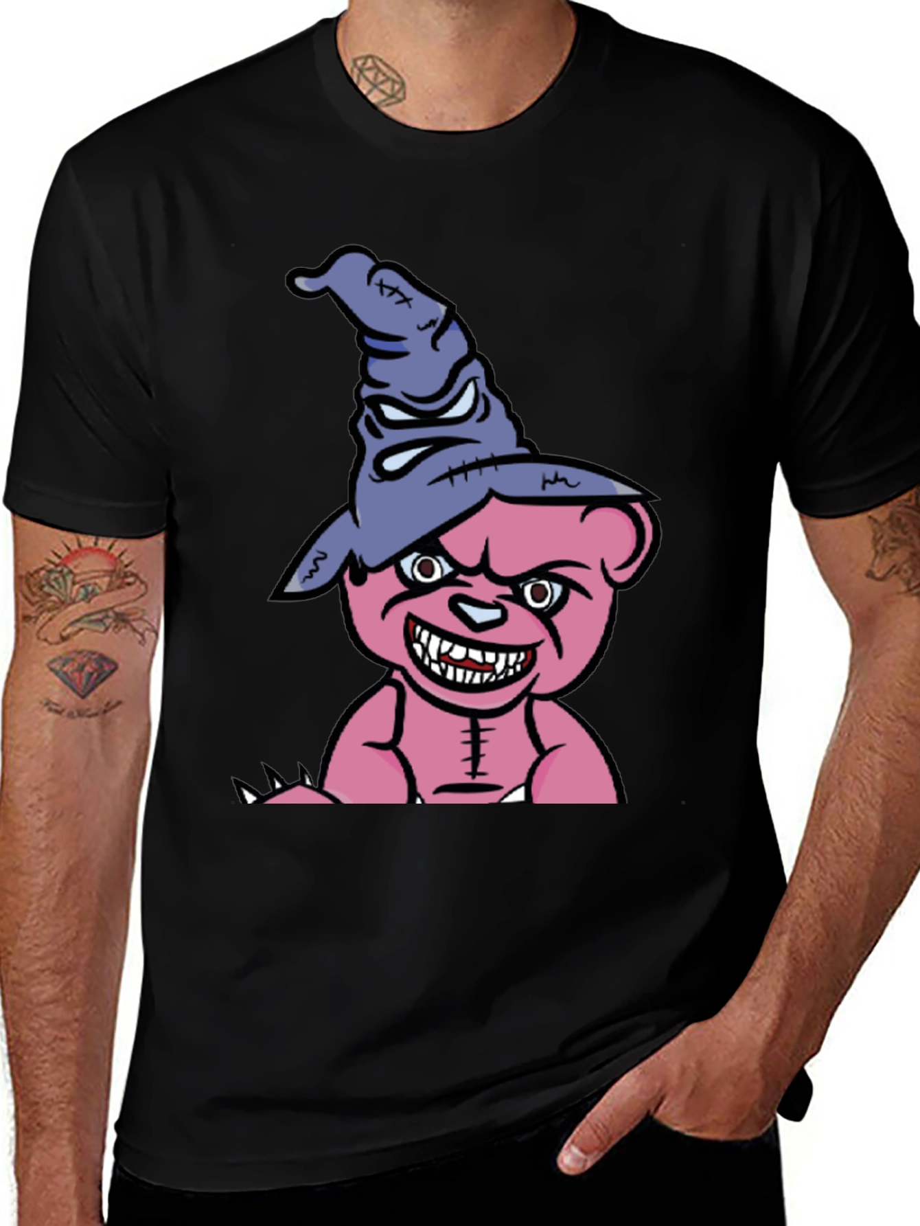 Variant 9 of Creepy Cartoon Bear T-Shirt