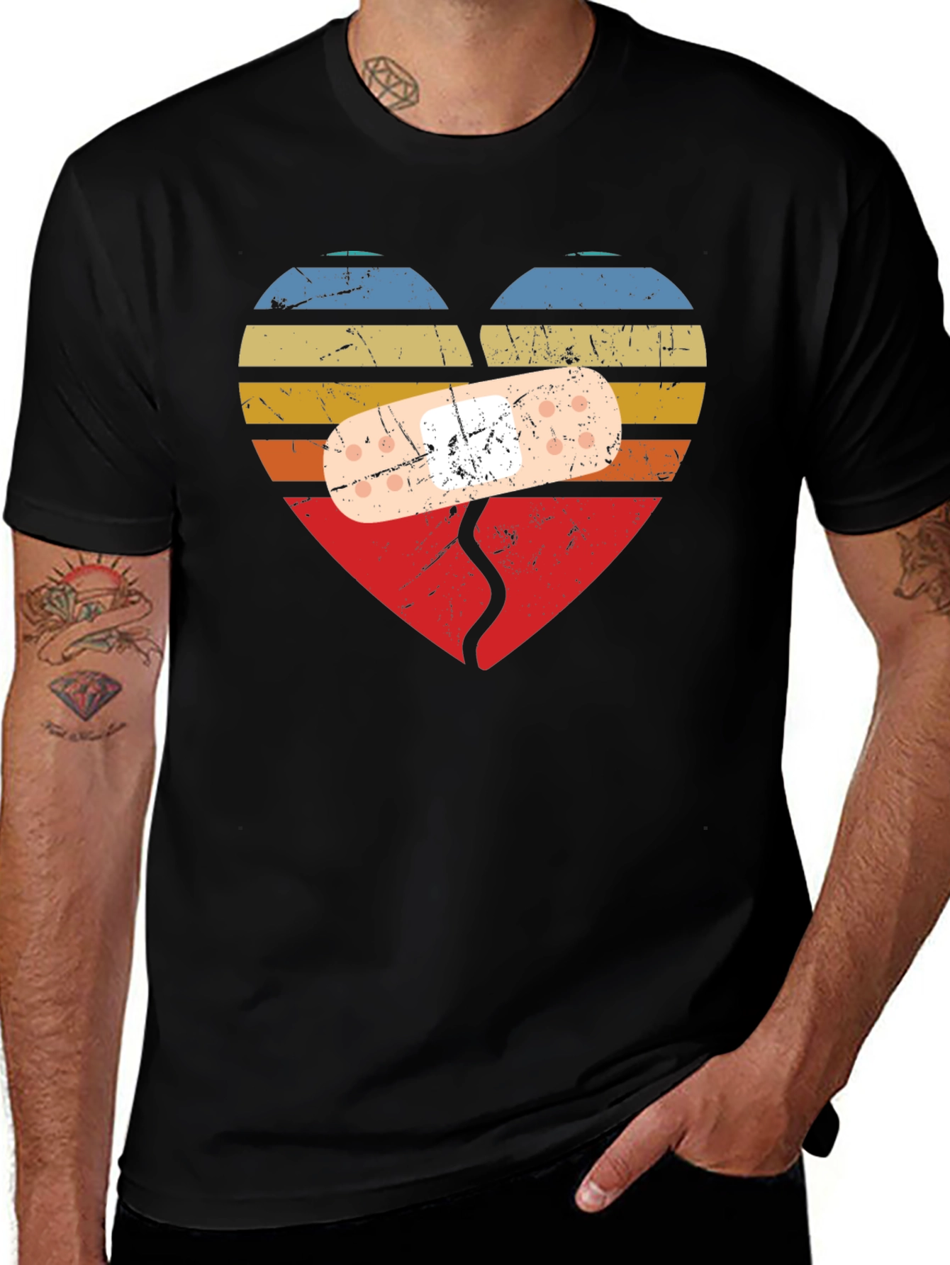 Variant 21 of Broken Heart Bandage T-Shirt