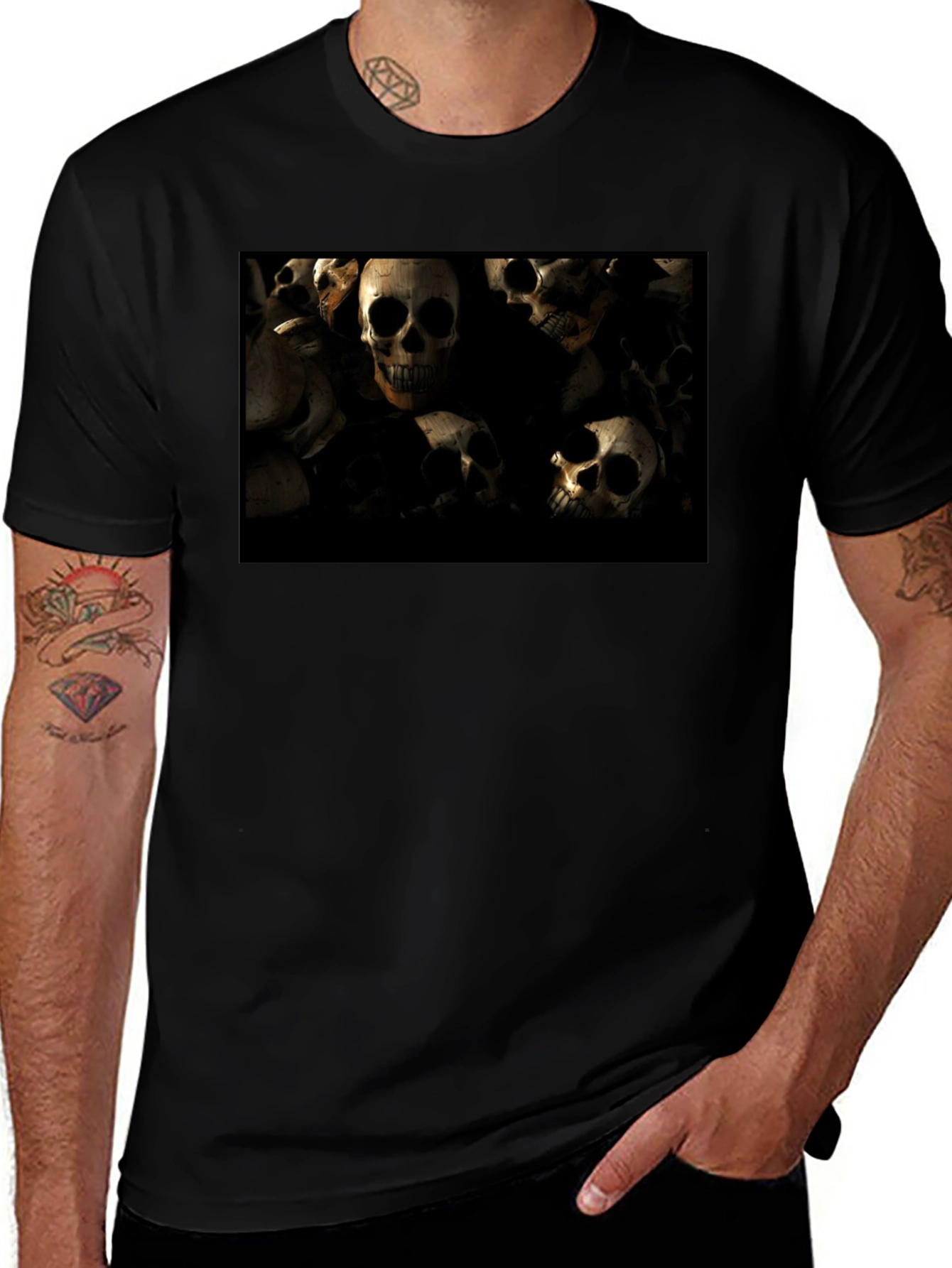 Variant 27 of Skull Pile Graphic T-Shirt