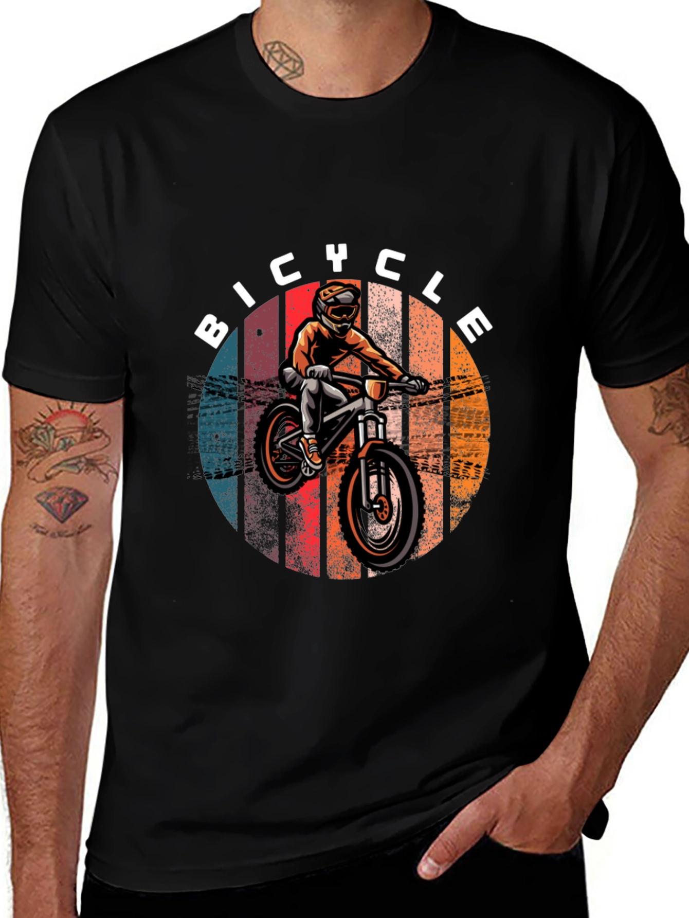 Variant 18 of Bicycle Rider Graphic Tee - Vintage Style