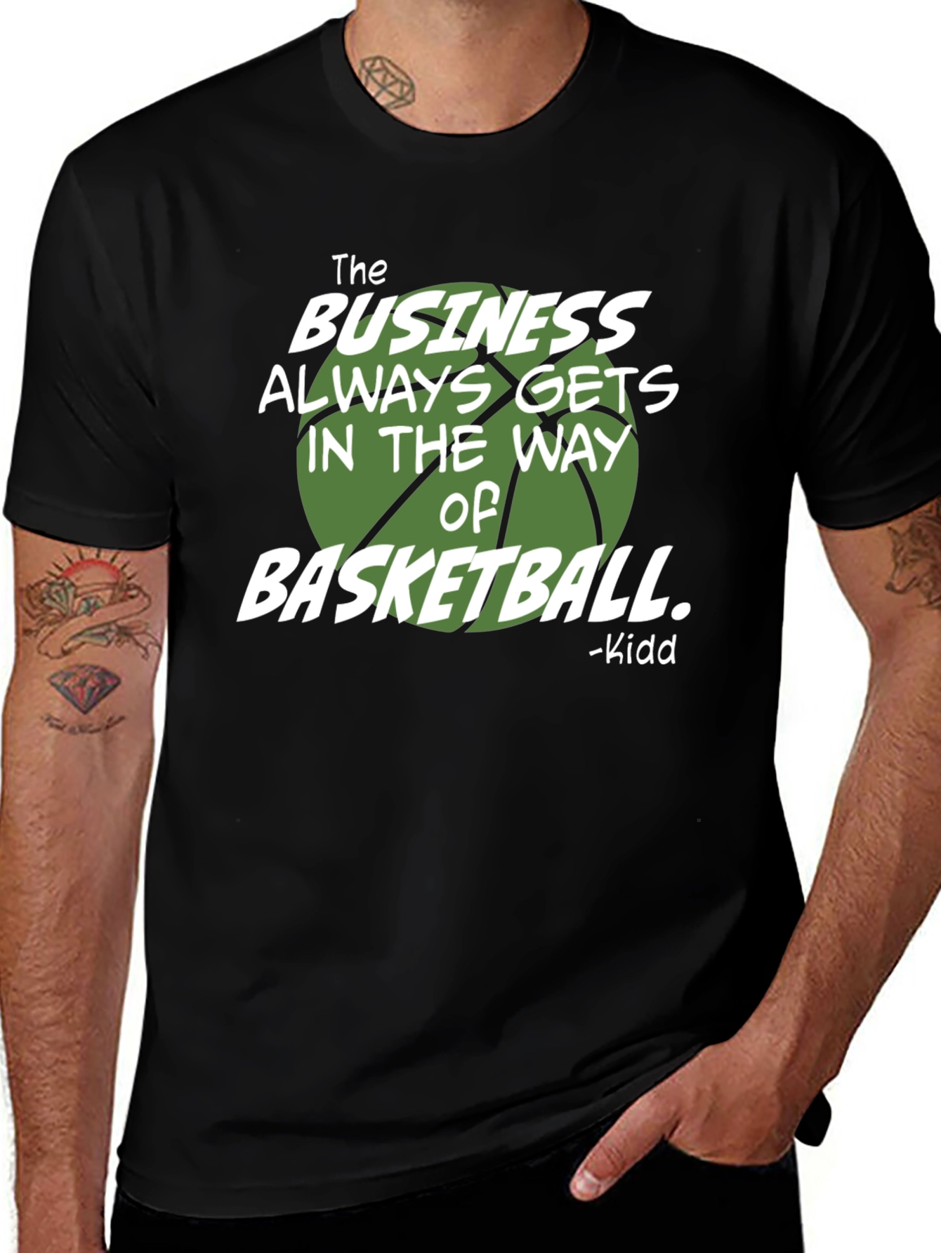 Variant 9 of Basketball Quote Graphic T-Shirt - Always Gets in the Way