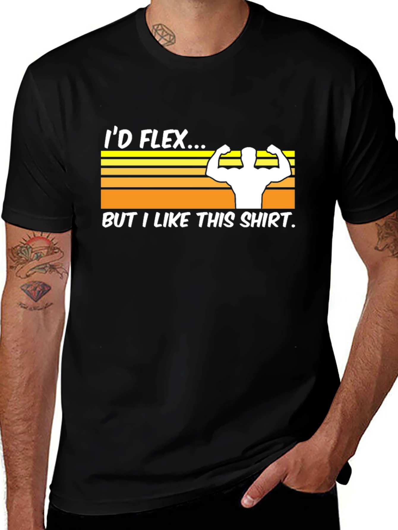 Variant 10 of I'd Flex Bodybuilding T-Shirt - Funny Gym Workout Tee