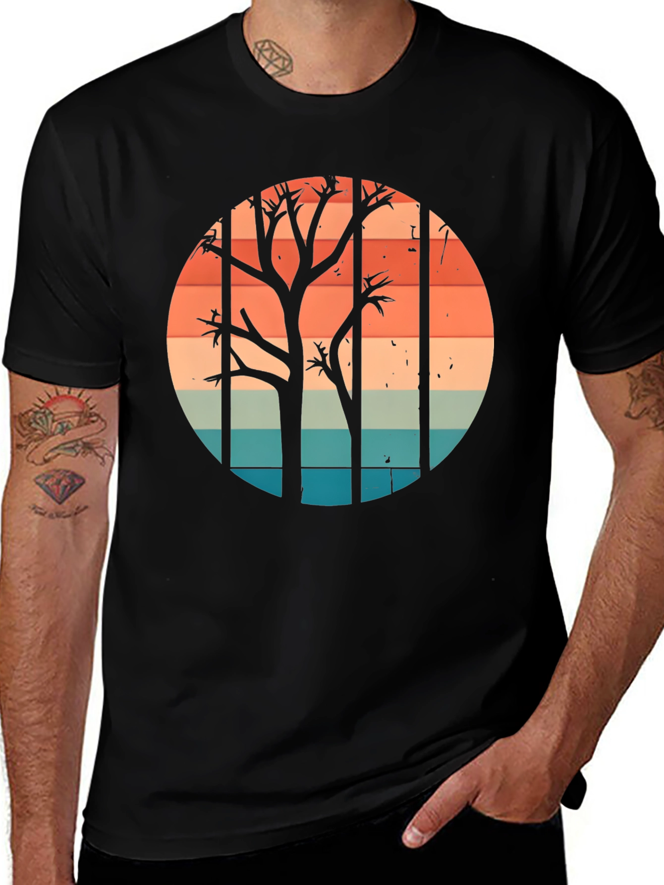 Variant 25 of Retro Tree Graphic T-Shirt - Vintage Style Tee