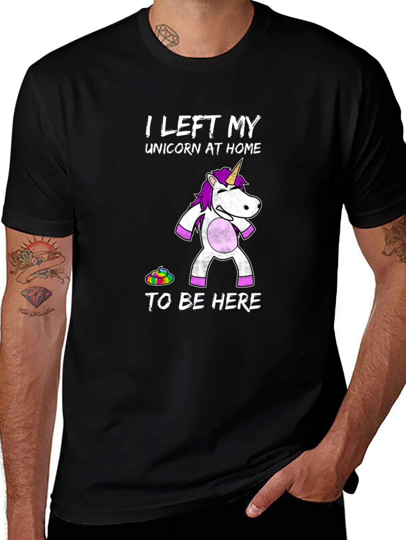 Variant 26 of Unicorn Humor Tee - Left My Unicorn at Home