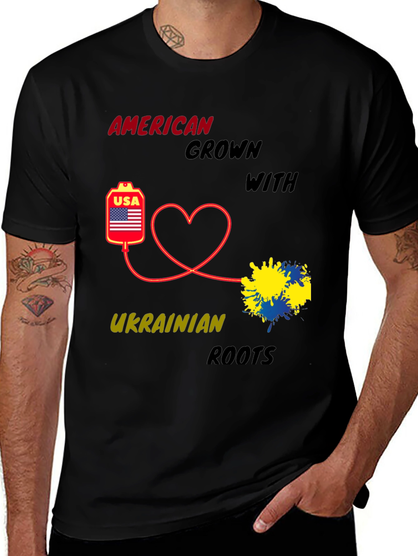 American Grown with Ukrainian Roots T-Shirt
