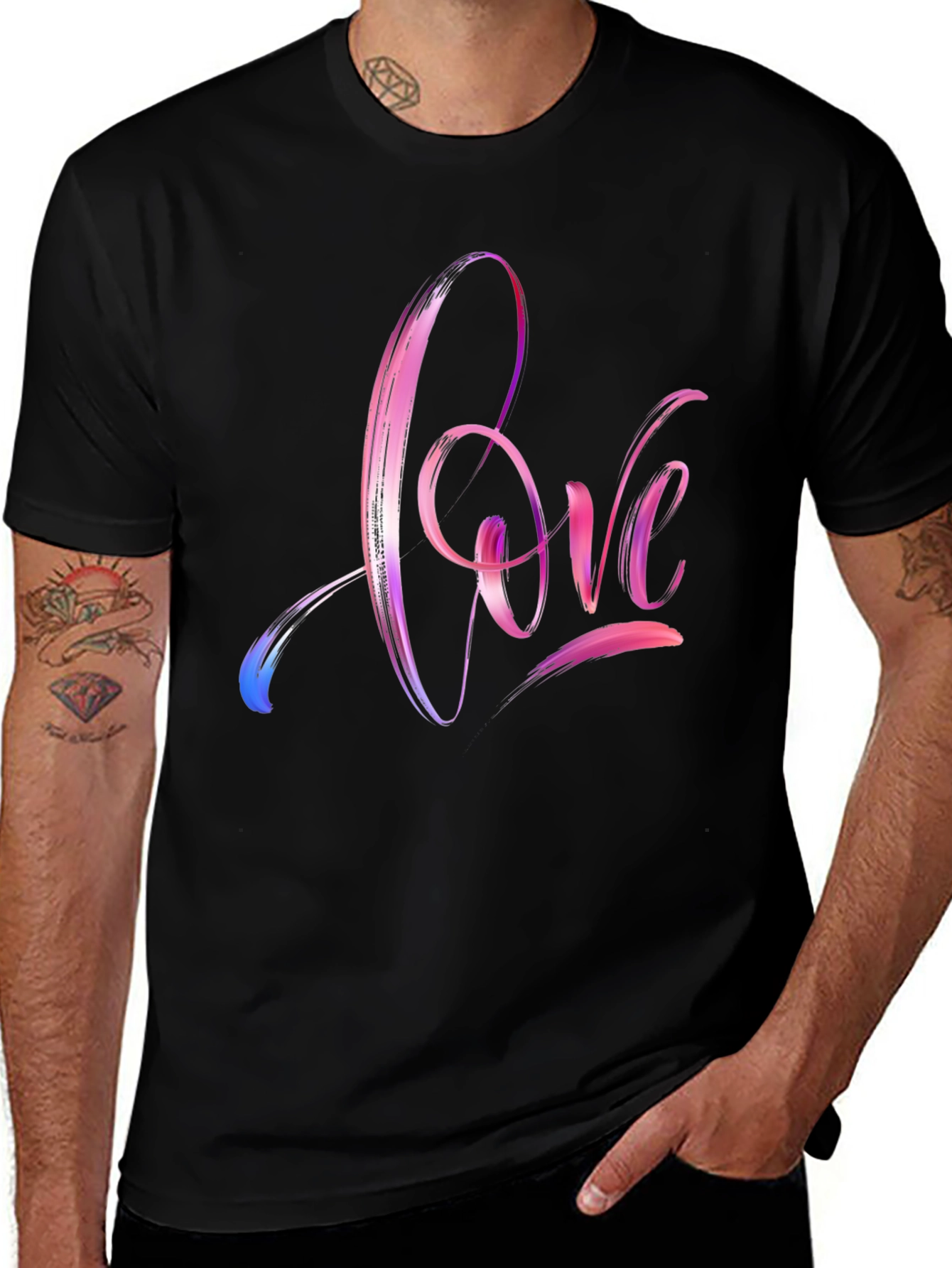 Variant 29 of Love Script Black T-Shirt