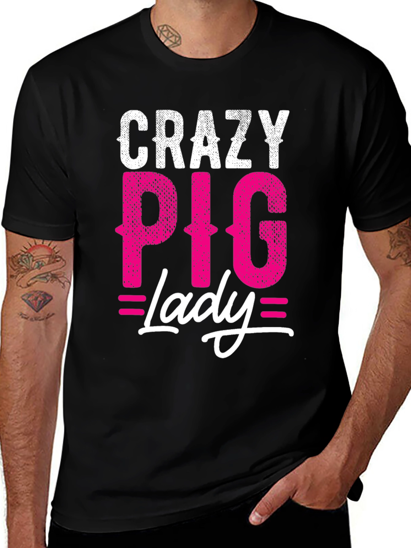 Variant 3 of Crazy Pig Lady Graphic Tee