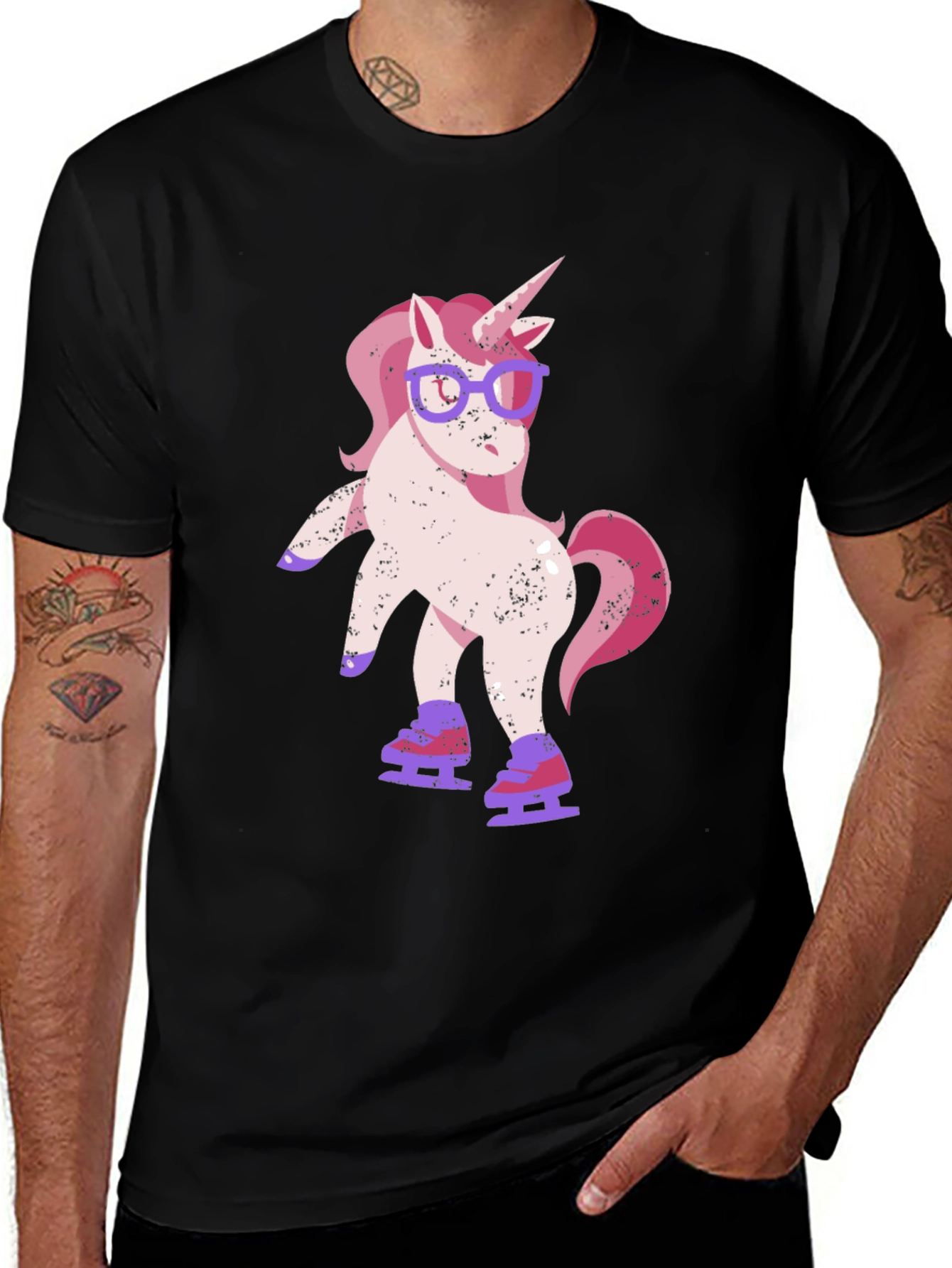 Variant 30 of Unicorn Skater T-Shirt - Quirky Fun Style