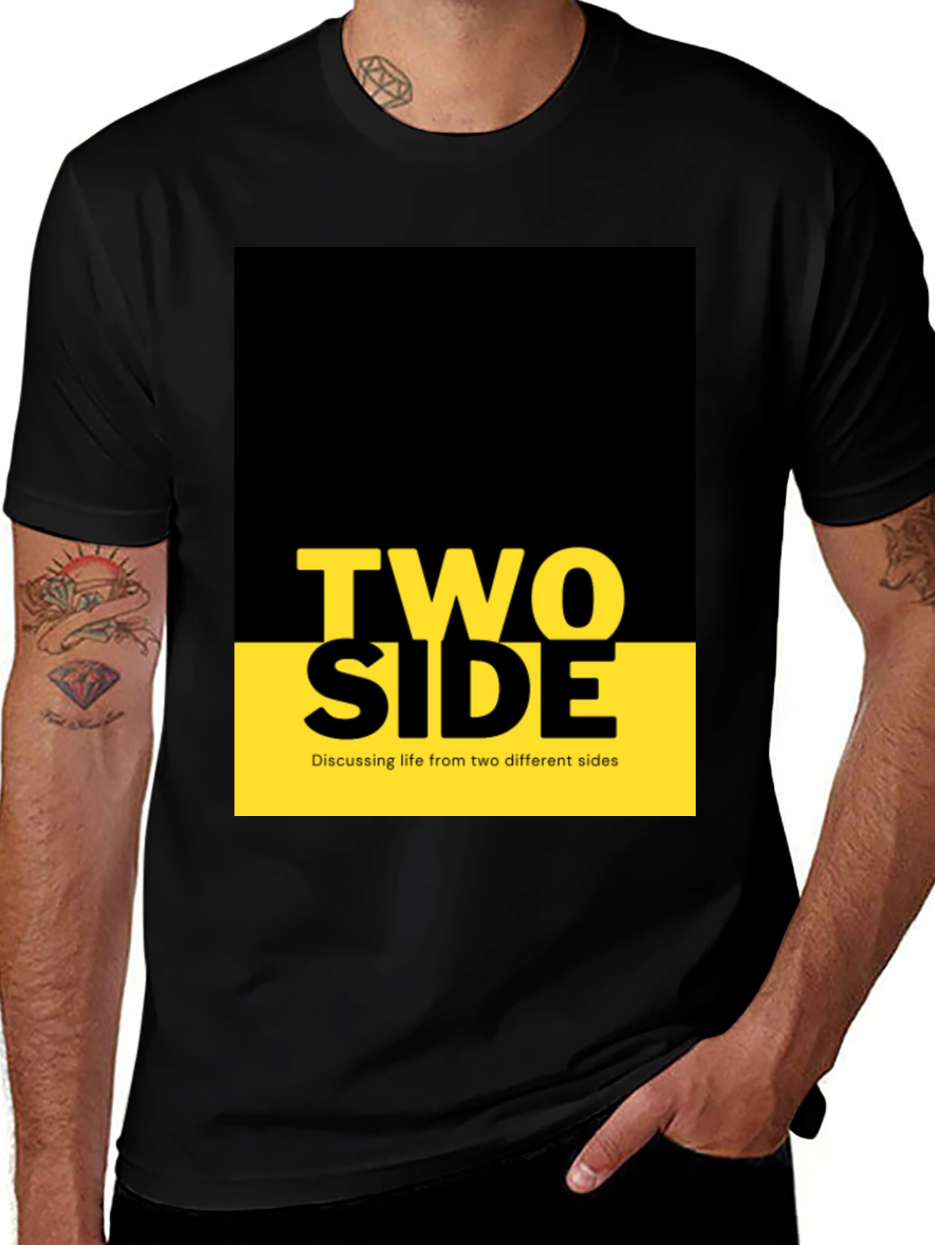 Variant 11 of Two Side Graphic Tee - Discussing Life
