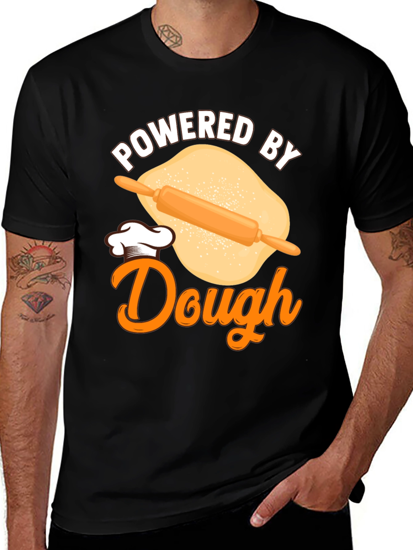 Variant 27 of Powered by Dough T-Shirt - Baker's Delight!