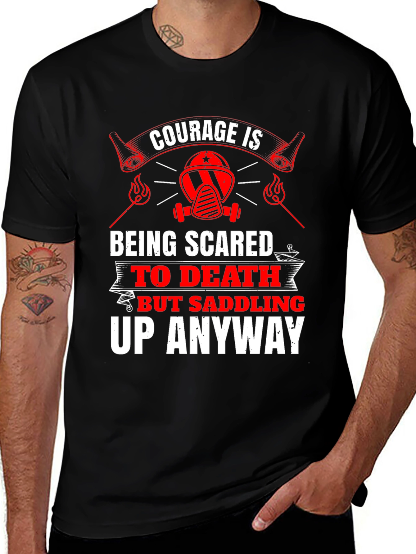 Variant 7 of Courage is Being Scared T-Shirt