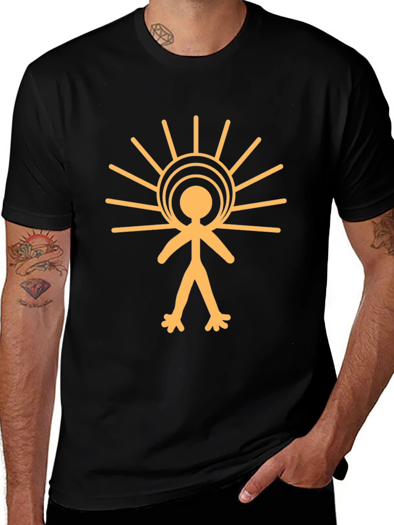 Sun Symbol Black T-Shirt