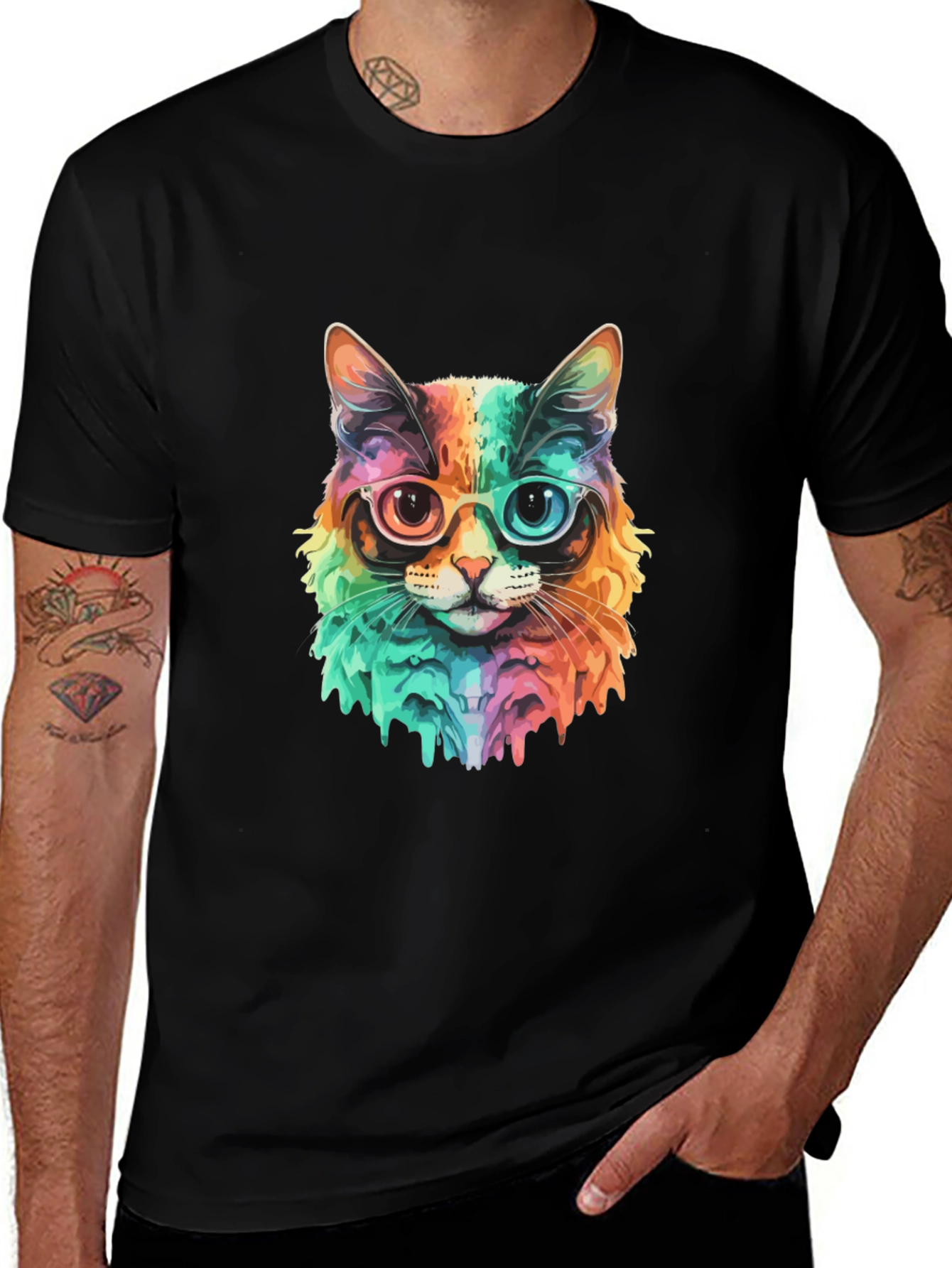 Variant 20 of Rainbow Cat Graphic T-Shirt
