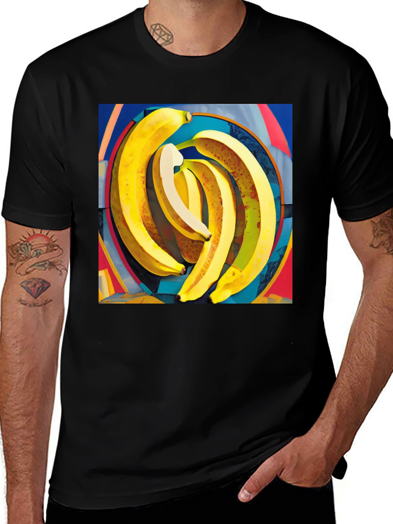Variant 16 of Banana Art Print Black Tee