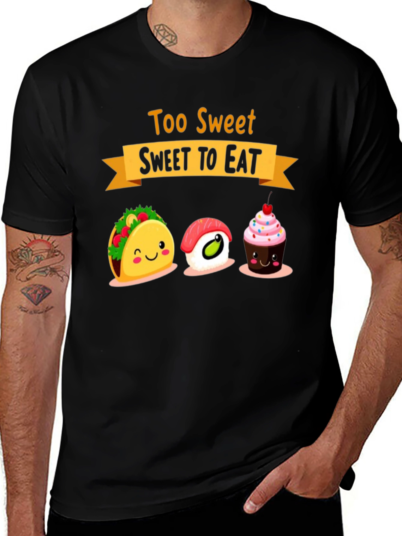 Variant 2 of Too Sweet To Eat Kawaii Foodie T-Shirt