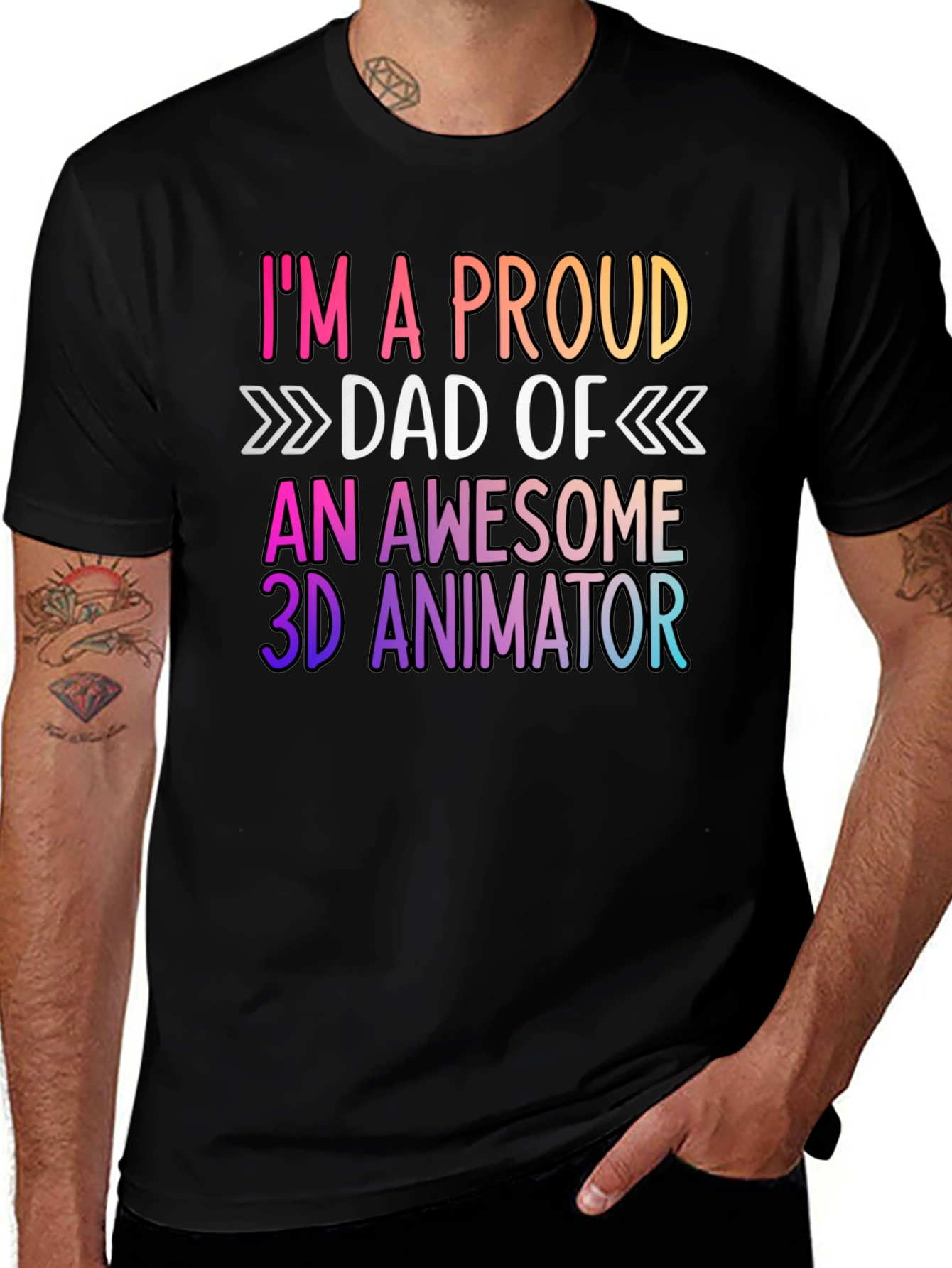 Proud Dad of 3D Animator Graphic Tee