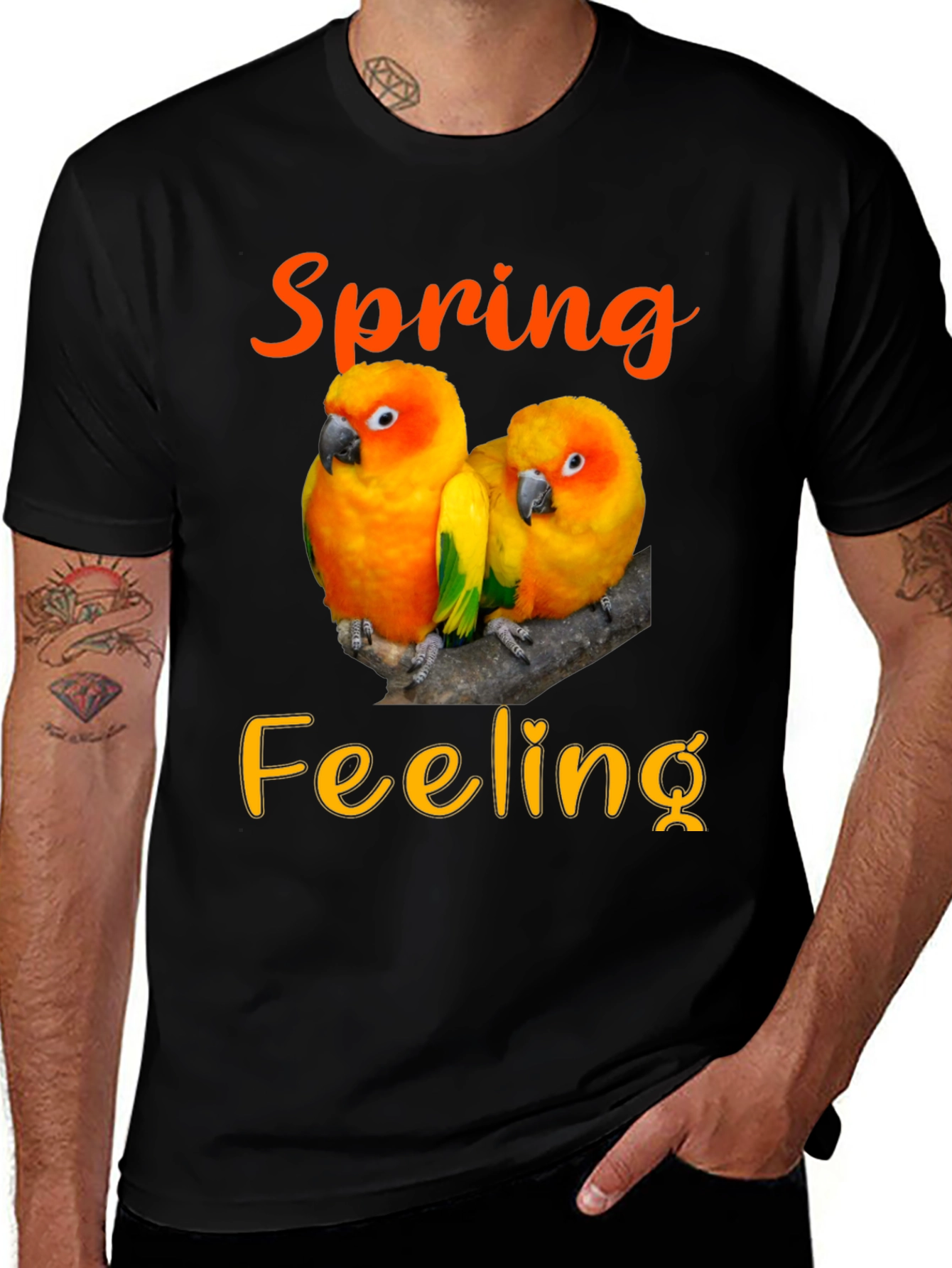 Variant 15 of Spring Feeling T-Shirt - Parrot Design