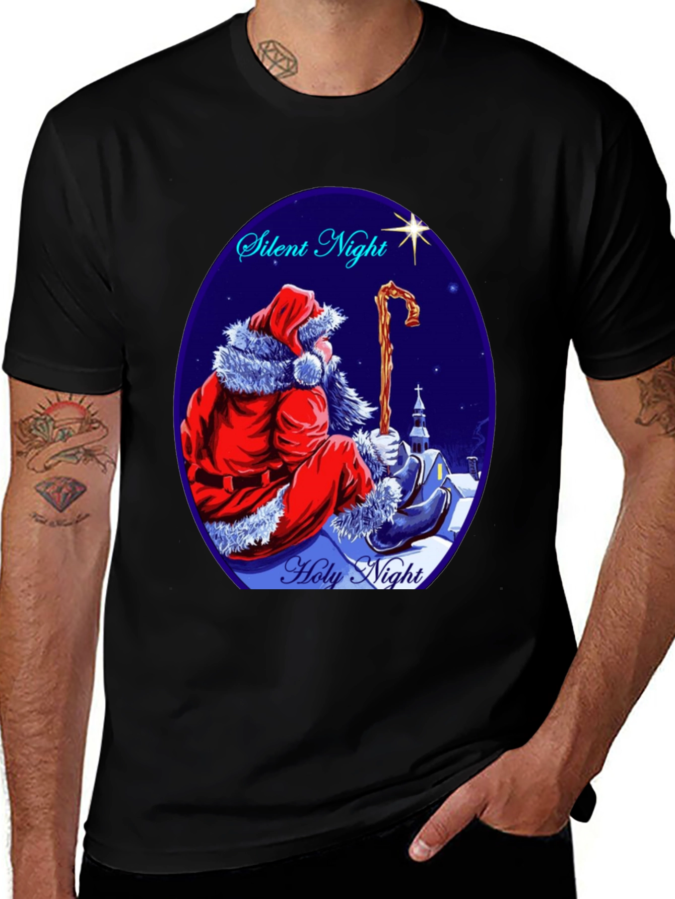 Silent Night Santa T-Shirt